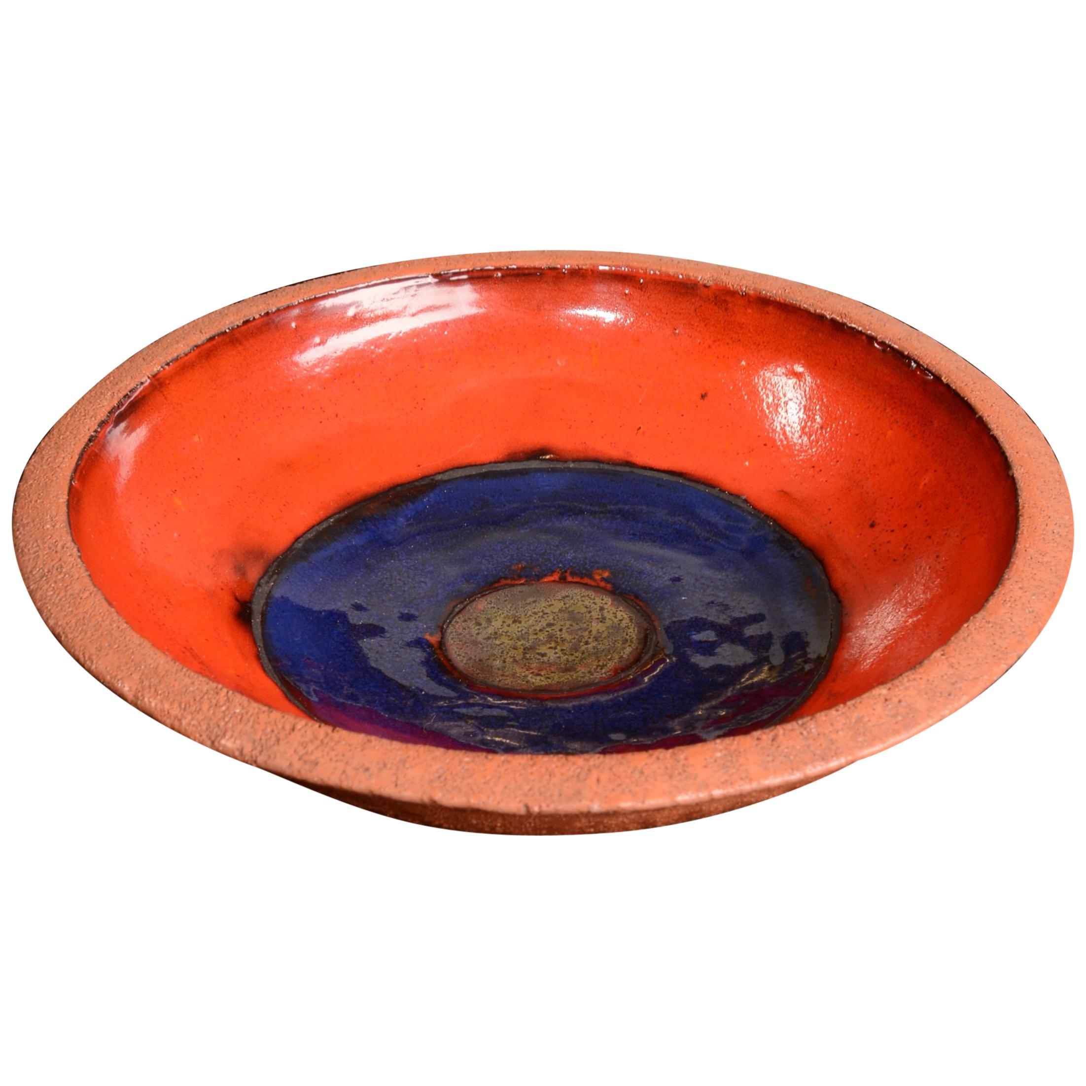 Midcentury Alvino Bagni for Raymor Italian Ceramic Centrepiece Bowl For Sale