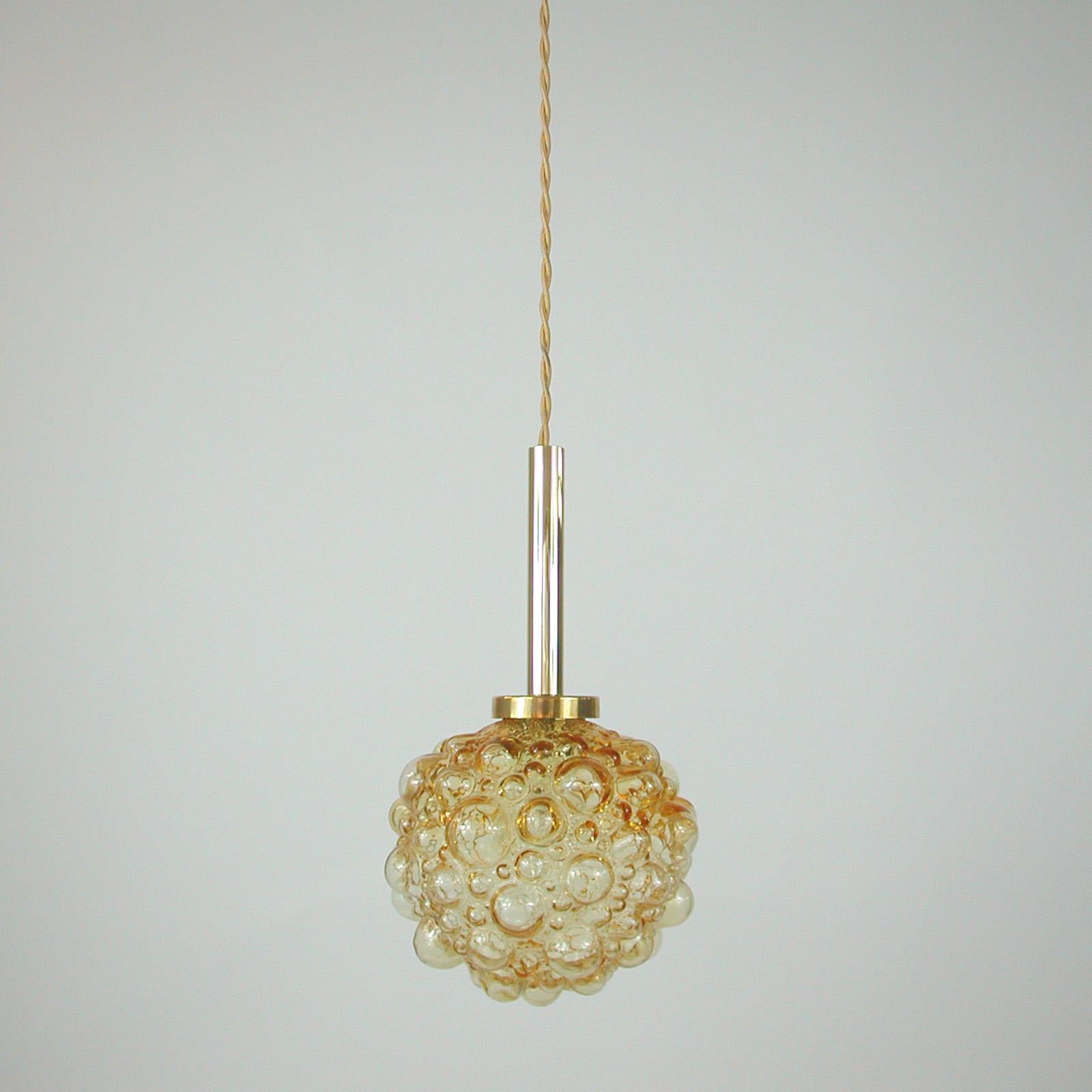 Midcentury Amber Bubble Pendant, Germany 1960s In Good Condition In NUEMBRECHT, NRW