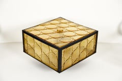 Midcentury Amber Glass Flush Mount by Moe Light