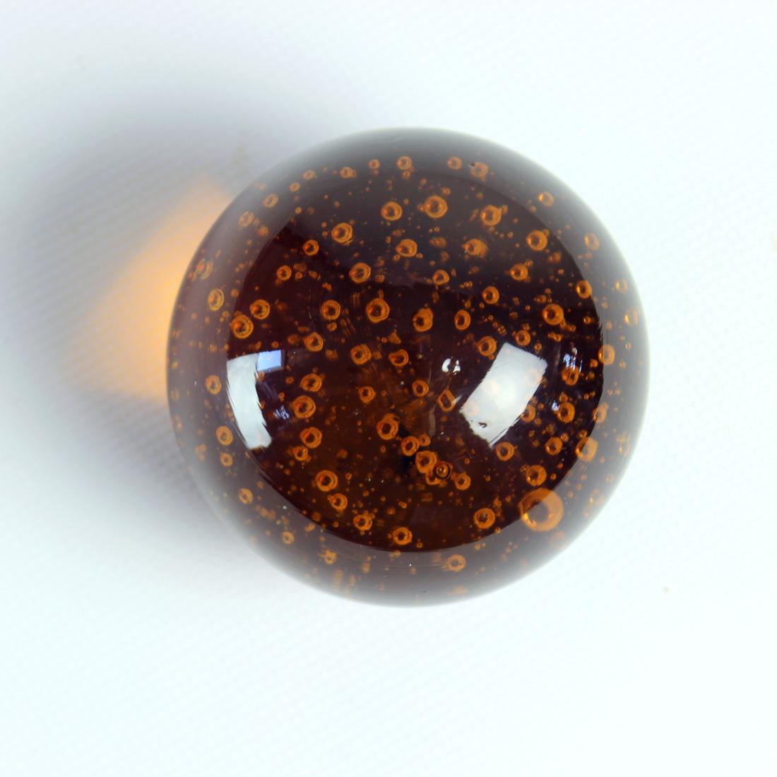 Art Glass Midcentury Amber Glass Paper Weight By Borske Sklo, 1960s