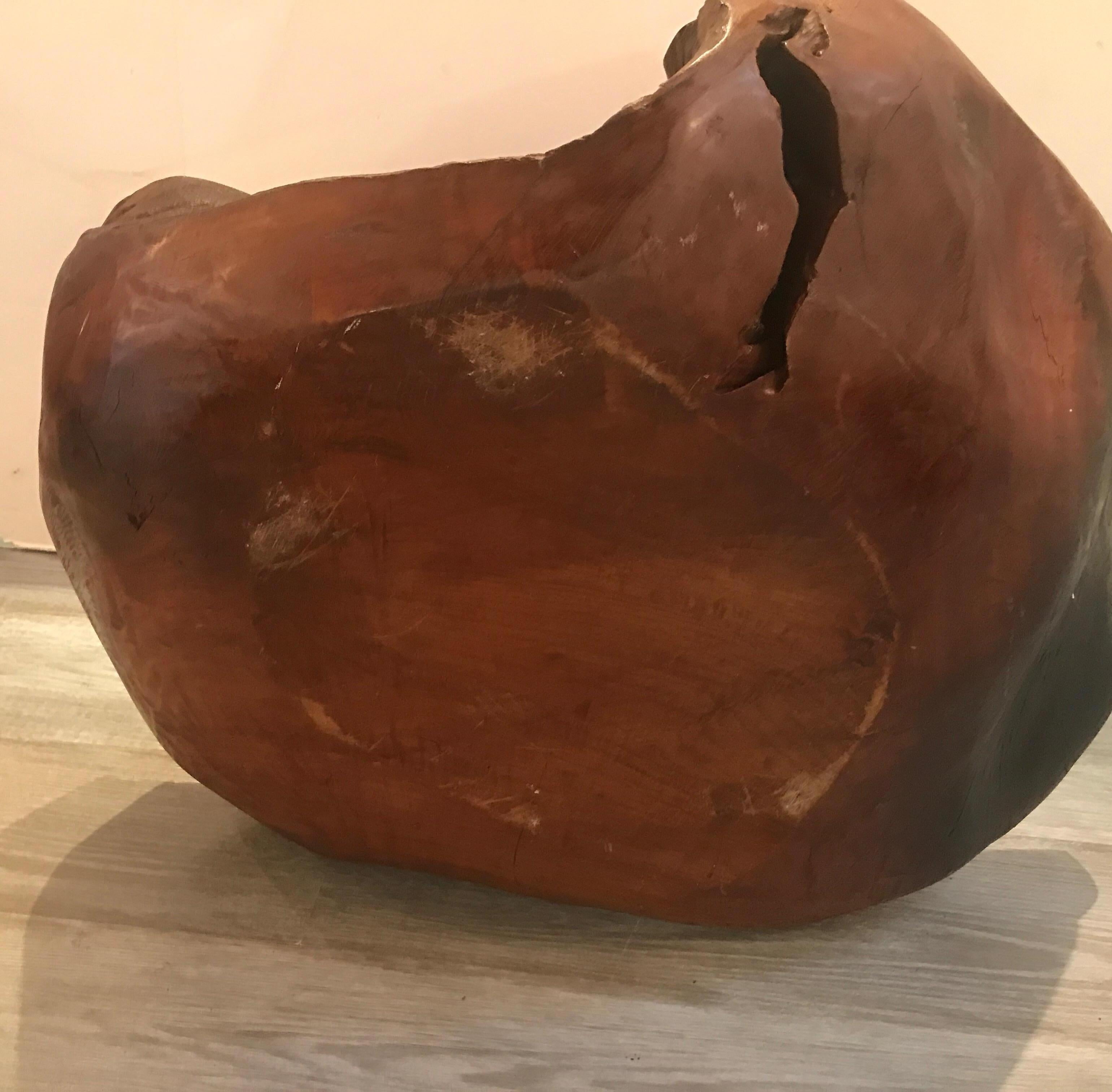 Midcentury American Craft Artisan Hand-Carved Bowl 1