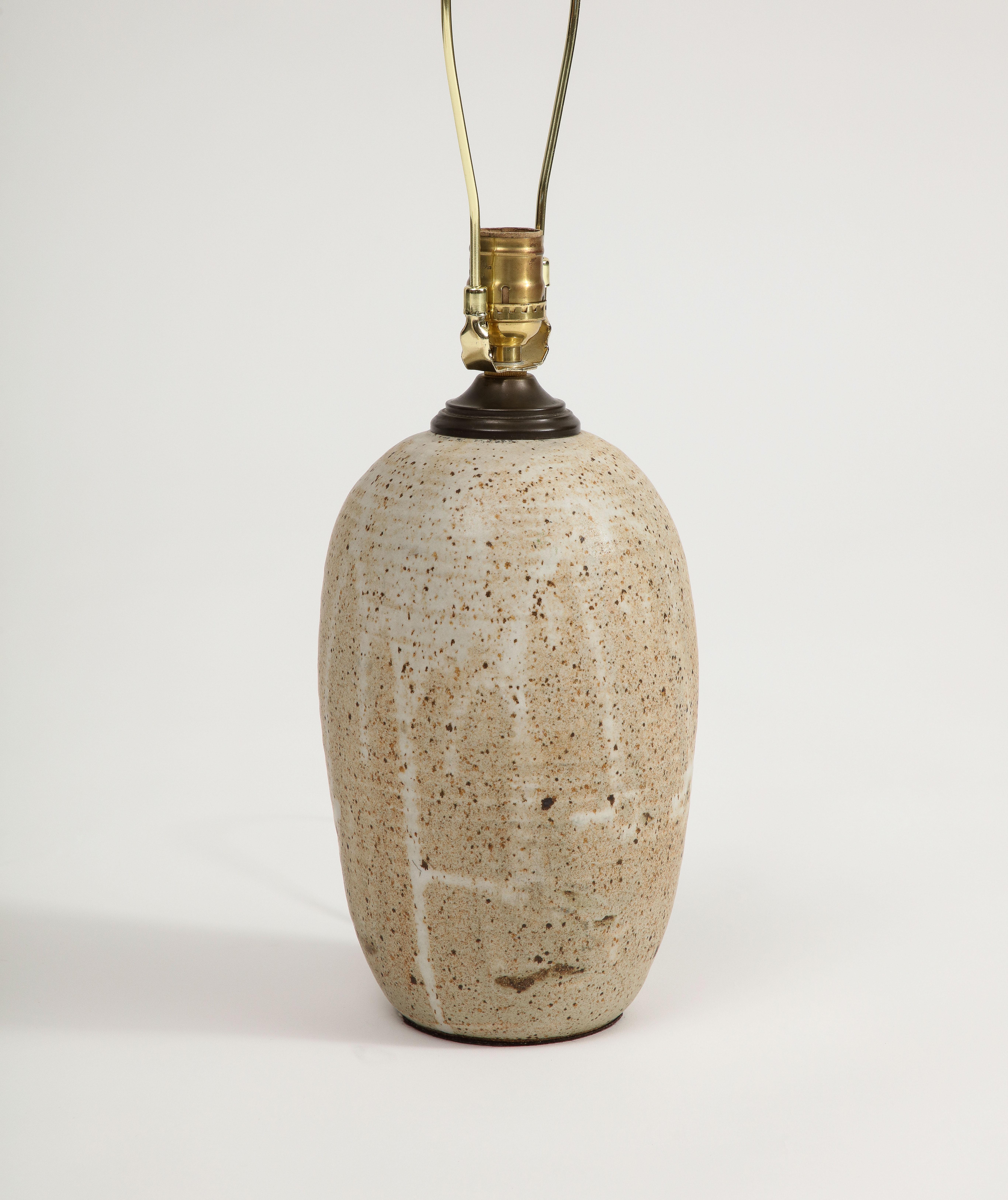 Américain Lampe de table en poterie émaillée américaine du milieu du siècle, vers 1960 en vente