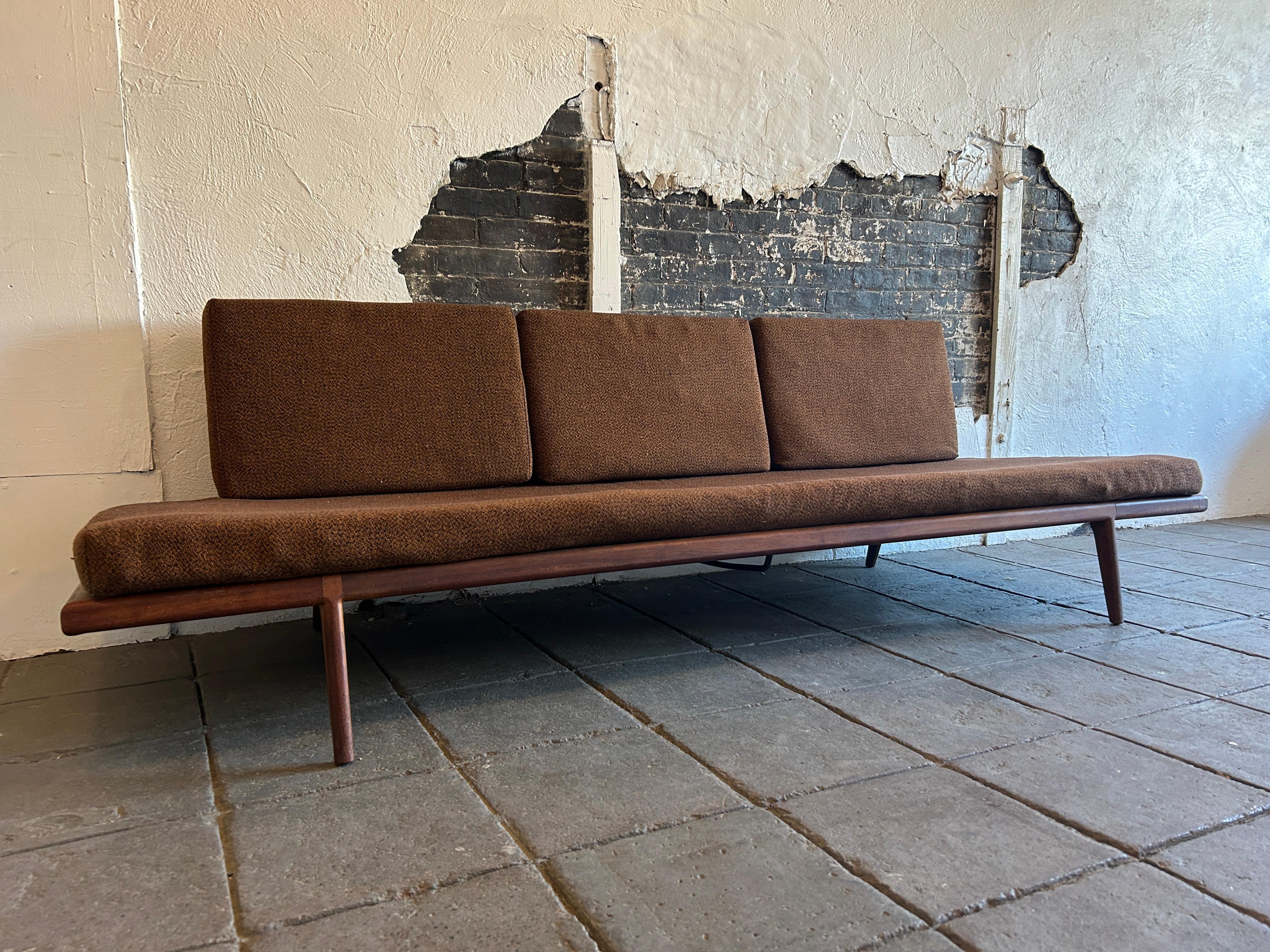 Mid-Century Modern Midcentury American Modern Mel Smilow Solid Walnut Frame Sofa or Daybed For Sale