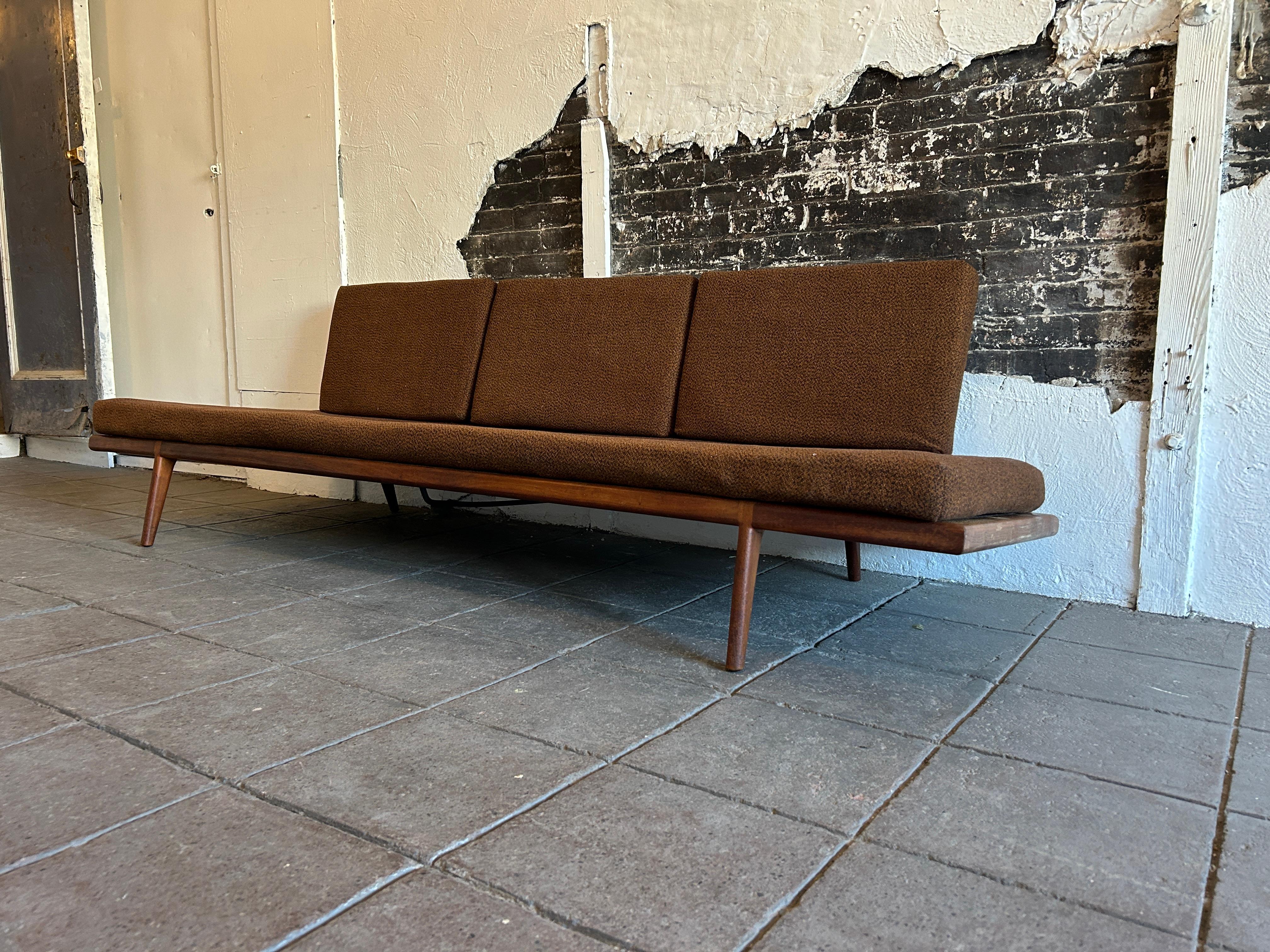 Woodwork Midcentury American Modern Mel Smilow Solid Walnut Frame Sofa or Daybed For Sale