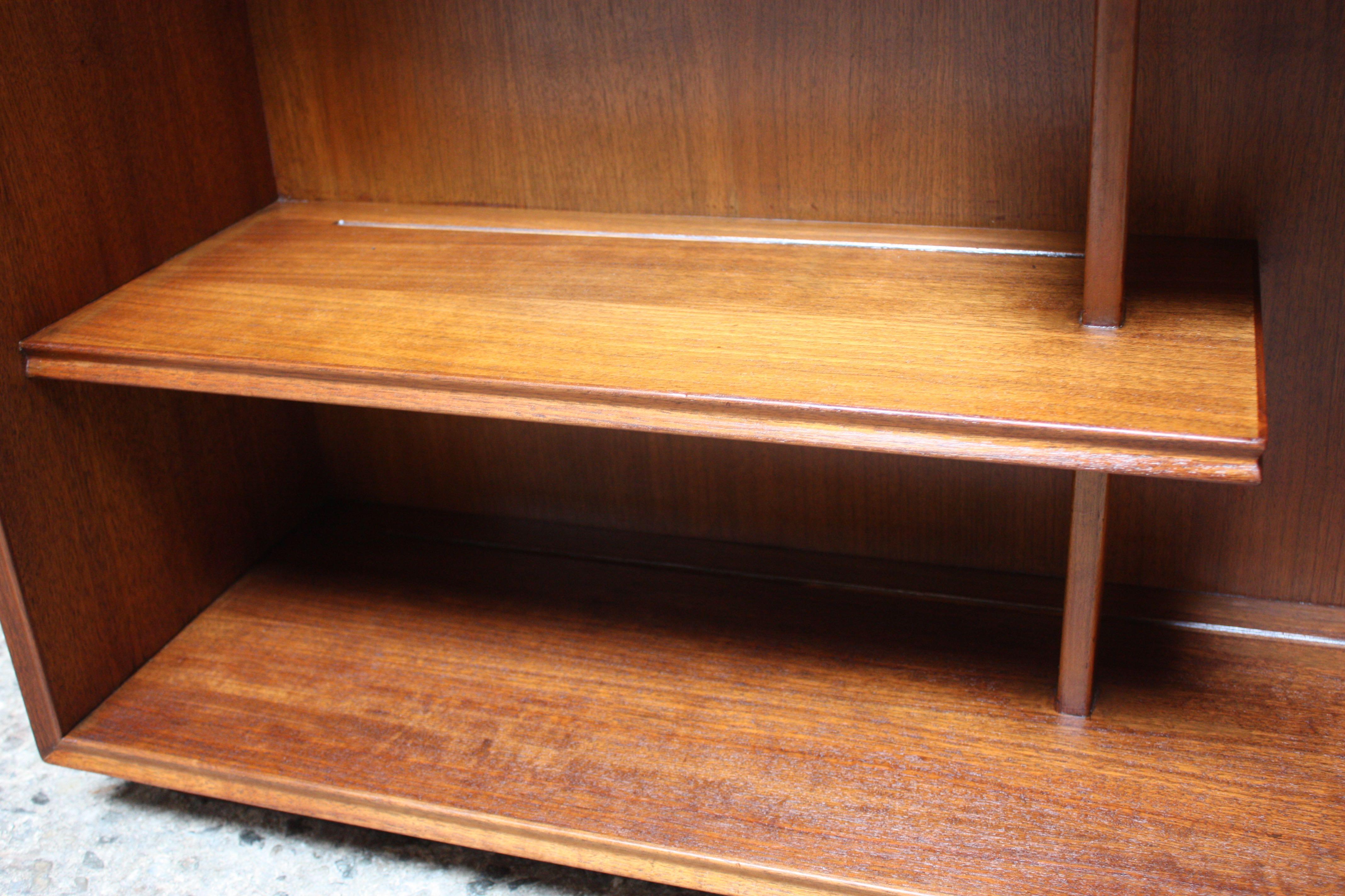 Midcentury American Modern Walnut Open Bookcase 4