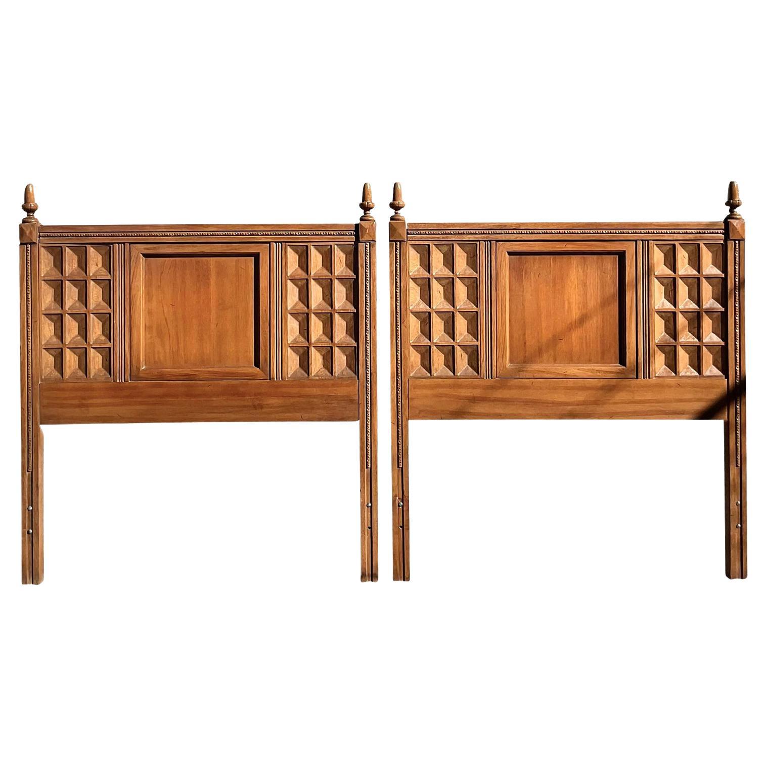 Midcentury American of Martinsville Twin Headboards, a Pair