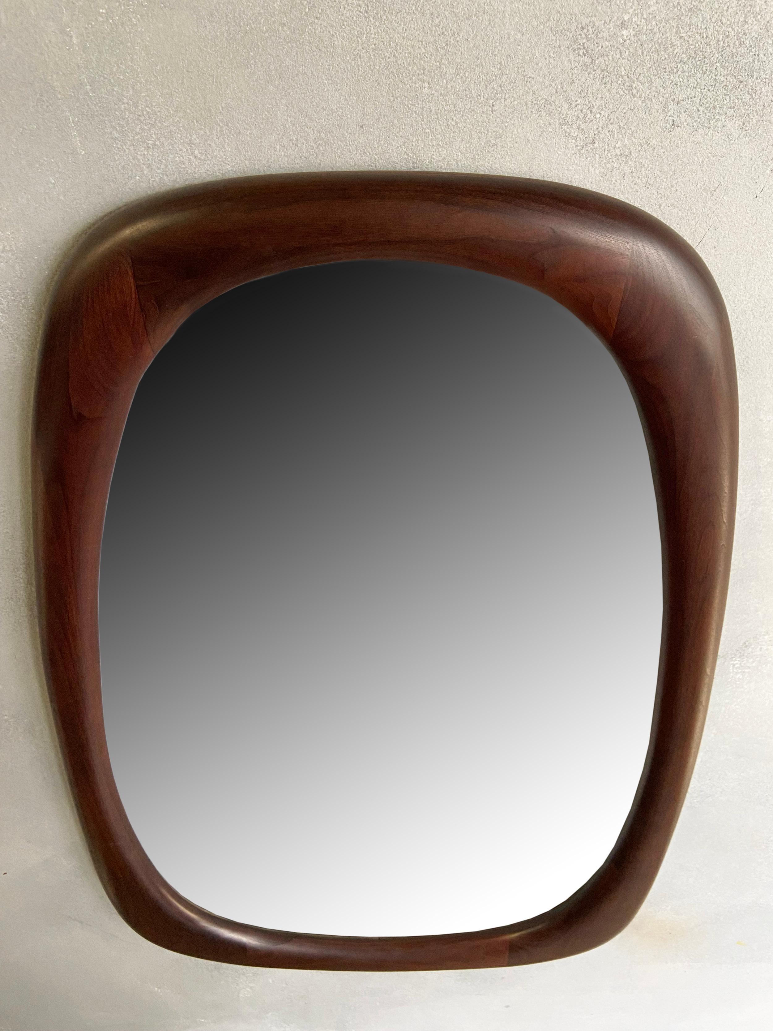 Wood Mid-Century American Studio Mirror by Dean Santner