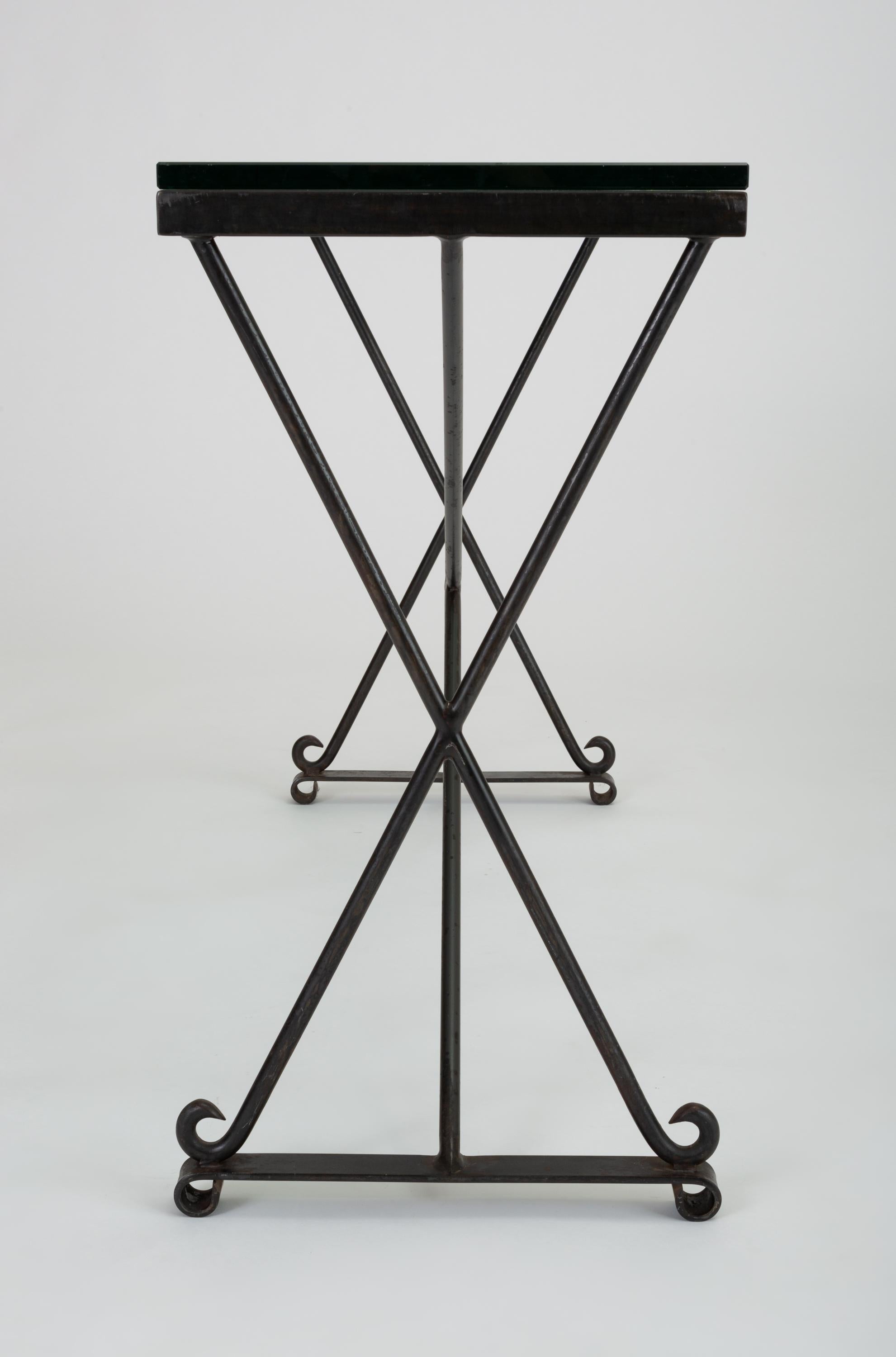 MidCentury American Wrought Iron Console Table 6