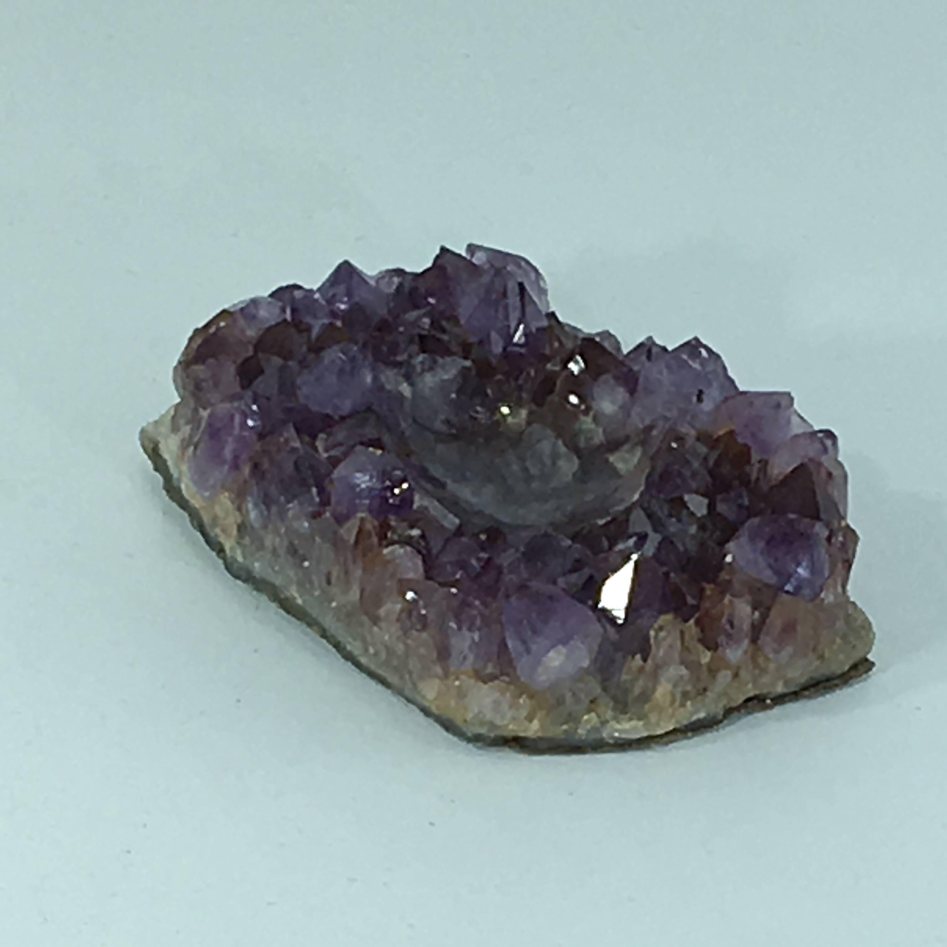 Midcentury Amethyst Ashtray from Zambie with Medium Size and Purple Color 1