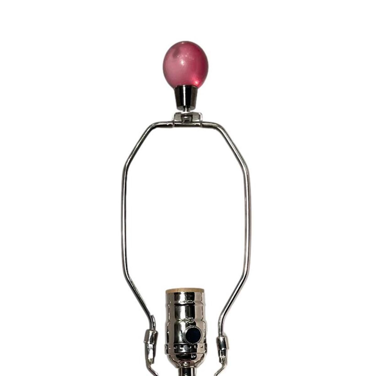 Mid-20th Century Midcentury Amethyst Glass Table Lamp For Sale