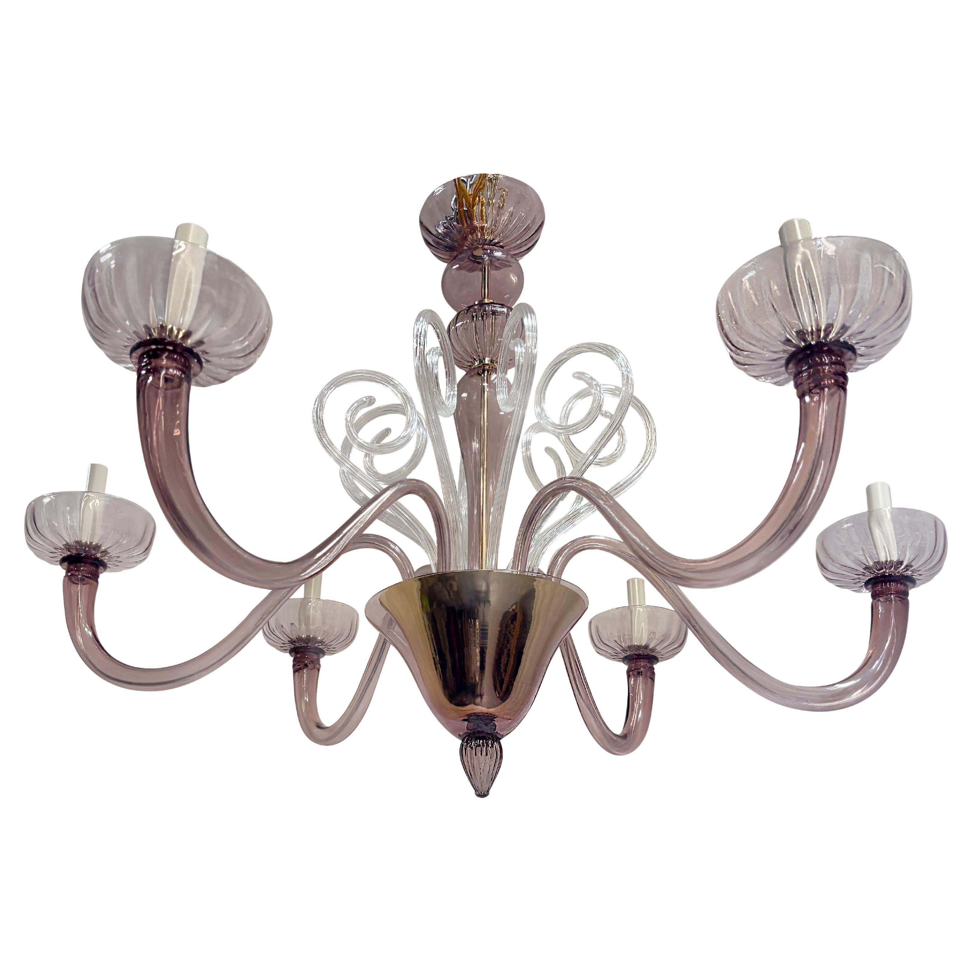 Lampadario di Murano Ametista del Medioevo
