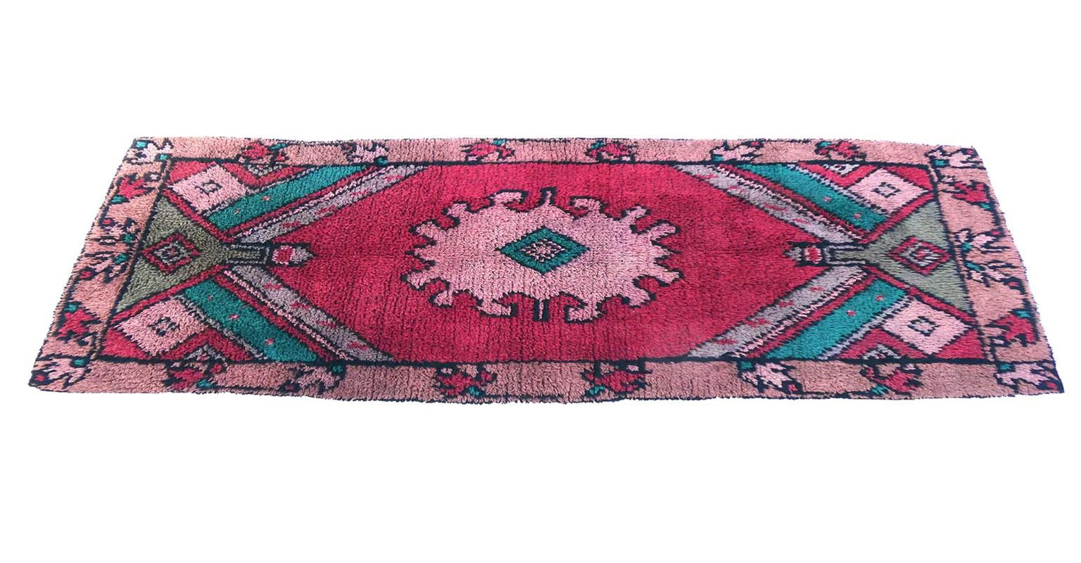 International Style Midcentury Anatolian Tulu Rug  2'8 x 6'5 For Sale