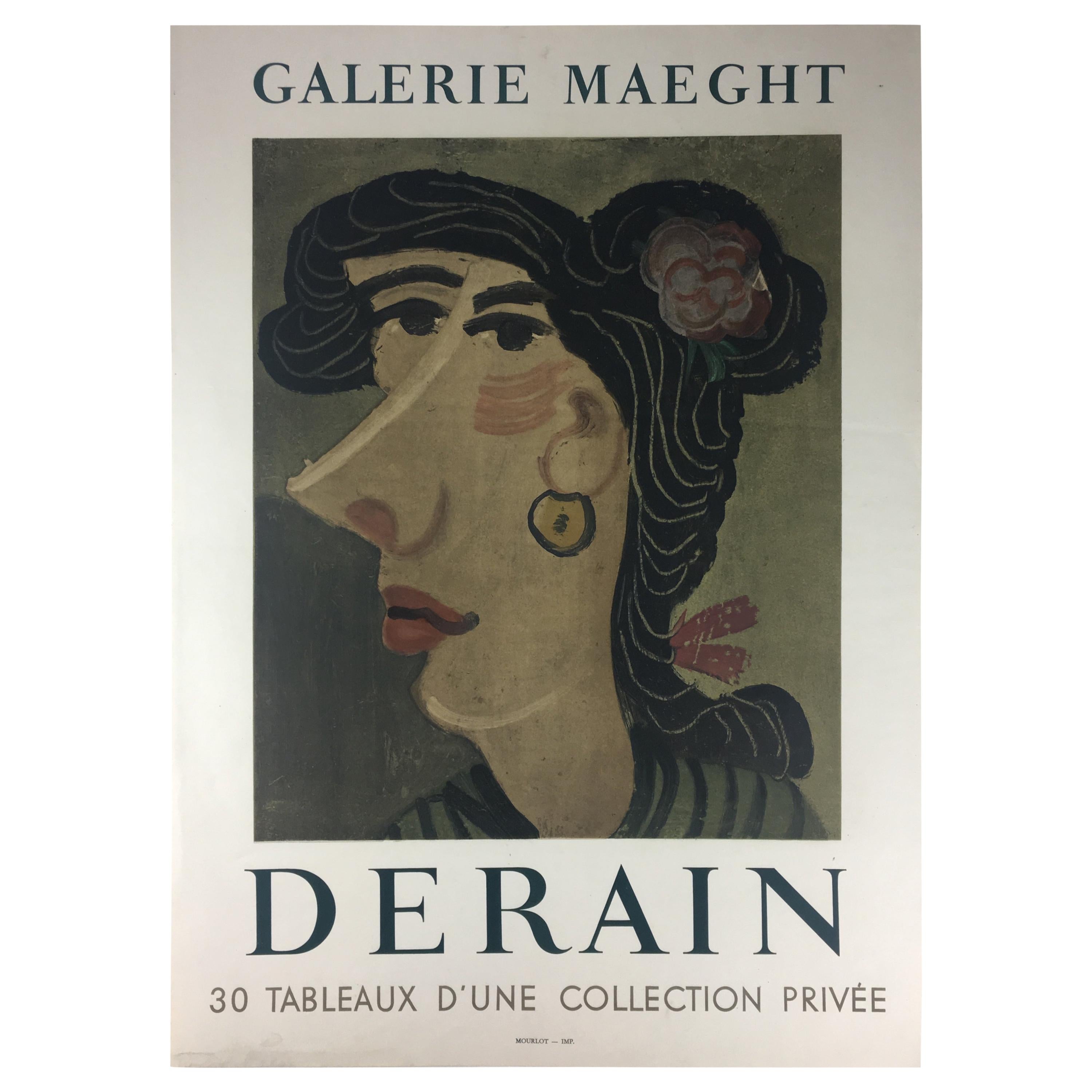 Galerie Maeght Mourlot Art Exhibition Poster, work by Andre Derain 