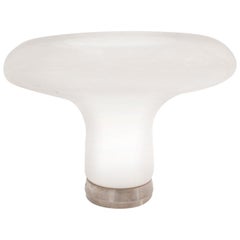 Midcentury Angelo Mangiarotti and Artemide Glass "Lesbo" Italian Table Lamp