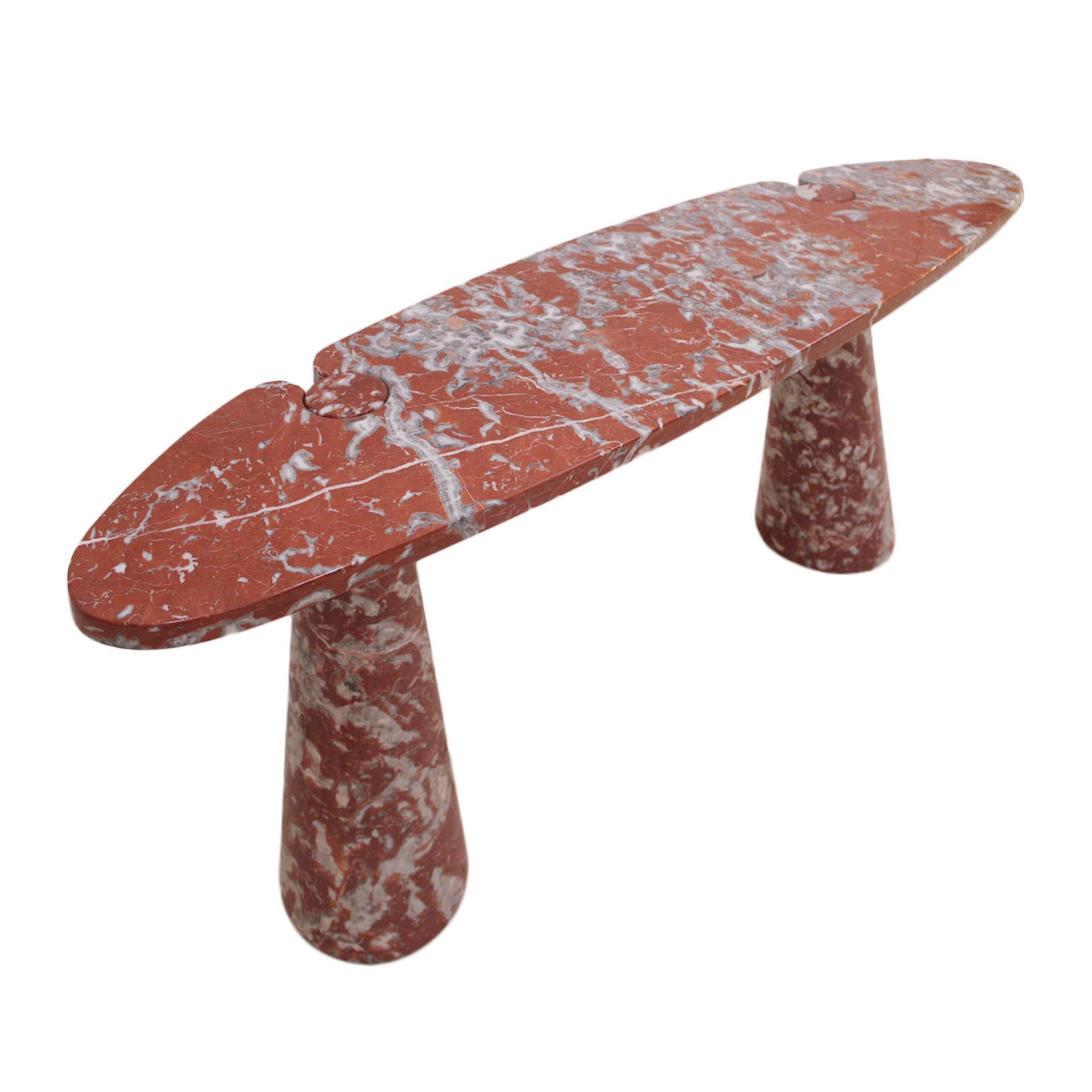Italienische Konsole von Angelo Mangiarotti aus der Mitte des Jahrhunderts als Paar roter Marmor für Skipper (Moderne der Mitte des Jahrhunderts) im Angebot