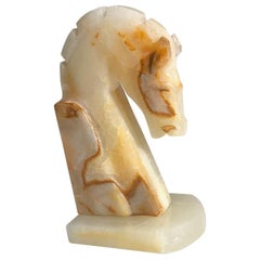 Midcentury Animal Motif Quartz Horse Bookend or Decorative Object