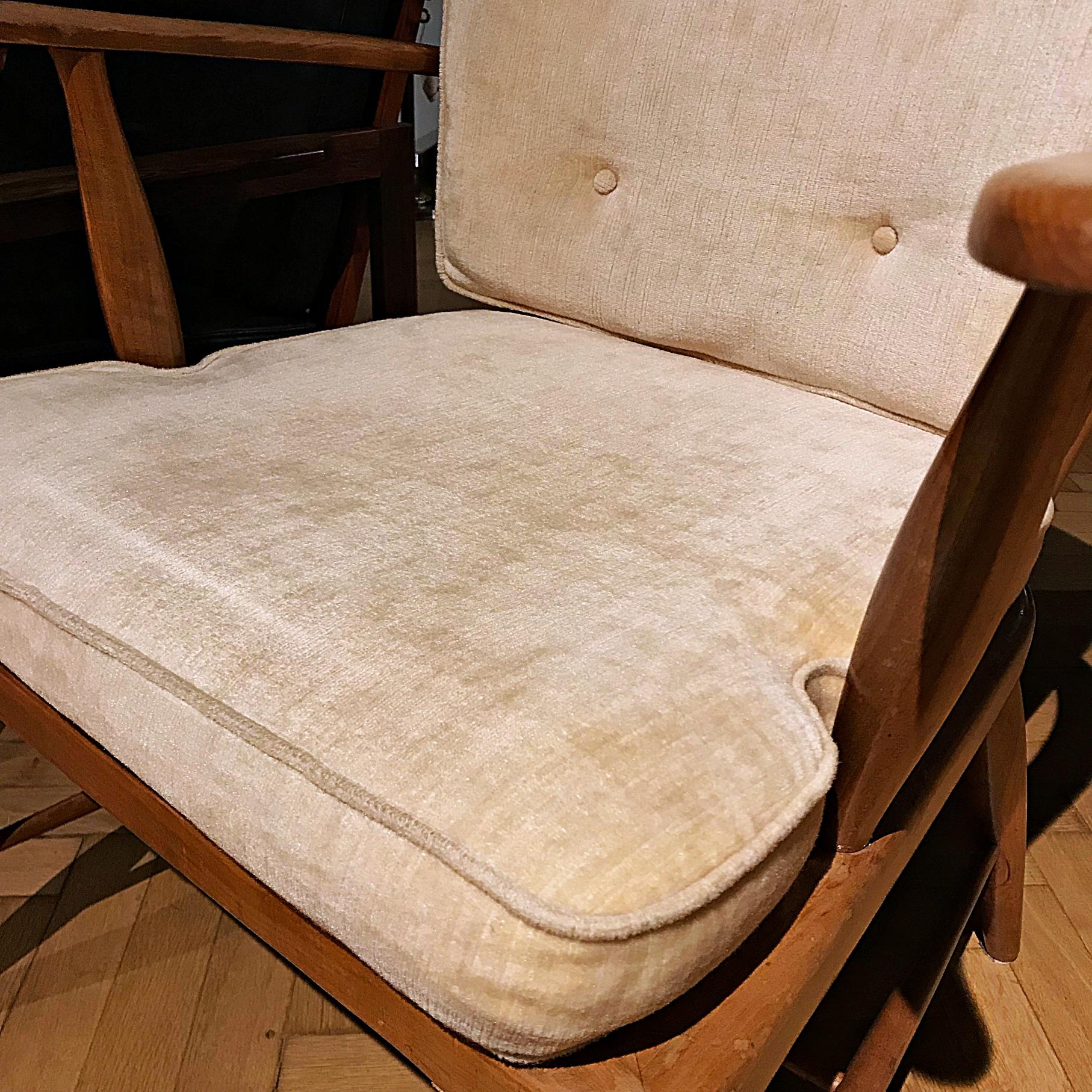 Midcentury Anna-Lülja Praun Walnut Wood Lounge Chair, 1950s, Austria 2