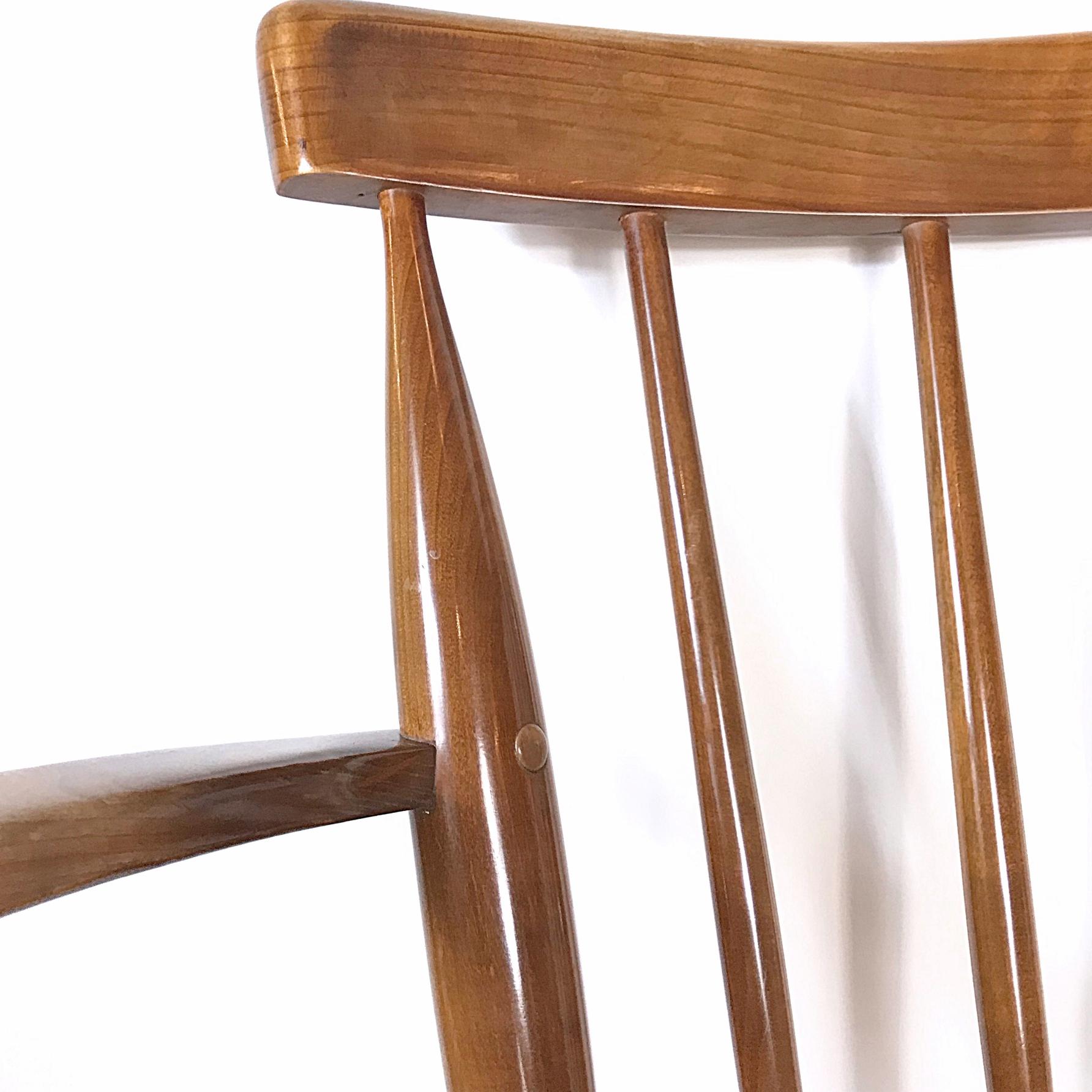 Fabric Midcentury Anna-Lülja Praun Walnut Wood Lounge Chair, 1950s, Austria