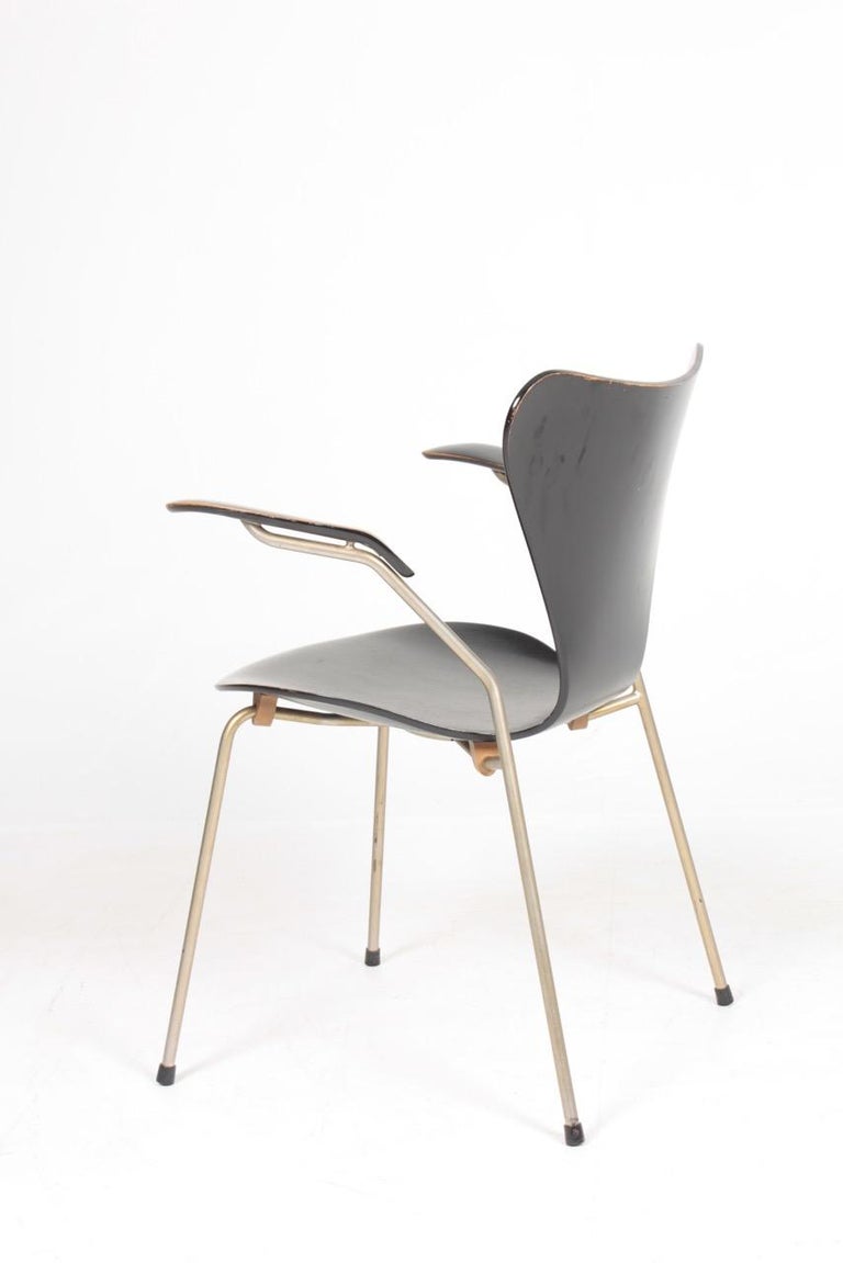 Scandinavian Modern Midcentury Armchair by Arne Jacobsen, 1950s For Sale