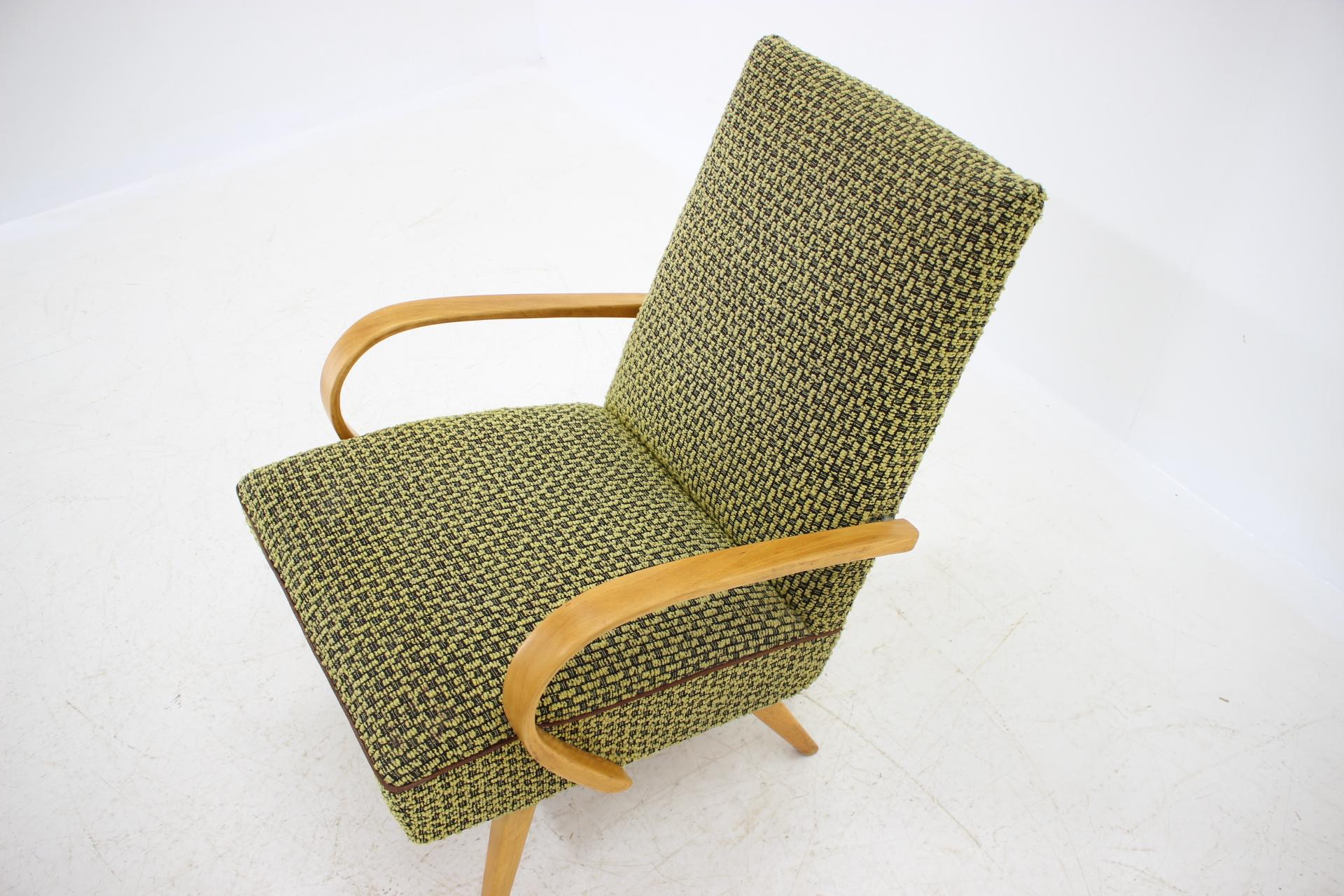Fabric Midcentury Armchair Designed by Jindřich Halabala, 1960s