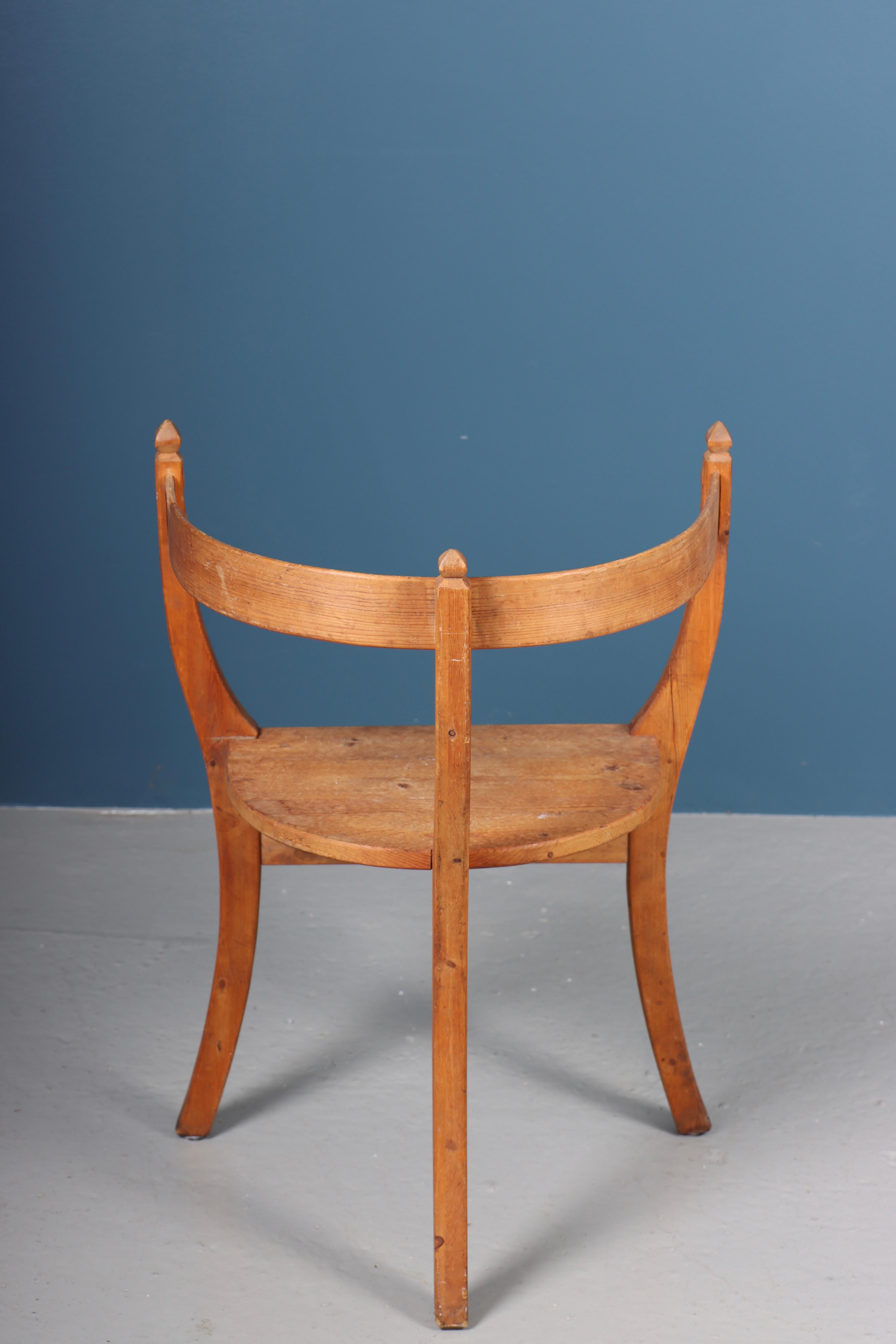 Midcentury Armchair in Solid Pine, 1960s For Sale 1