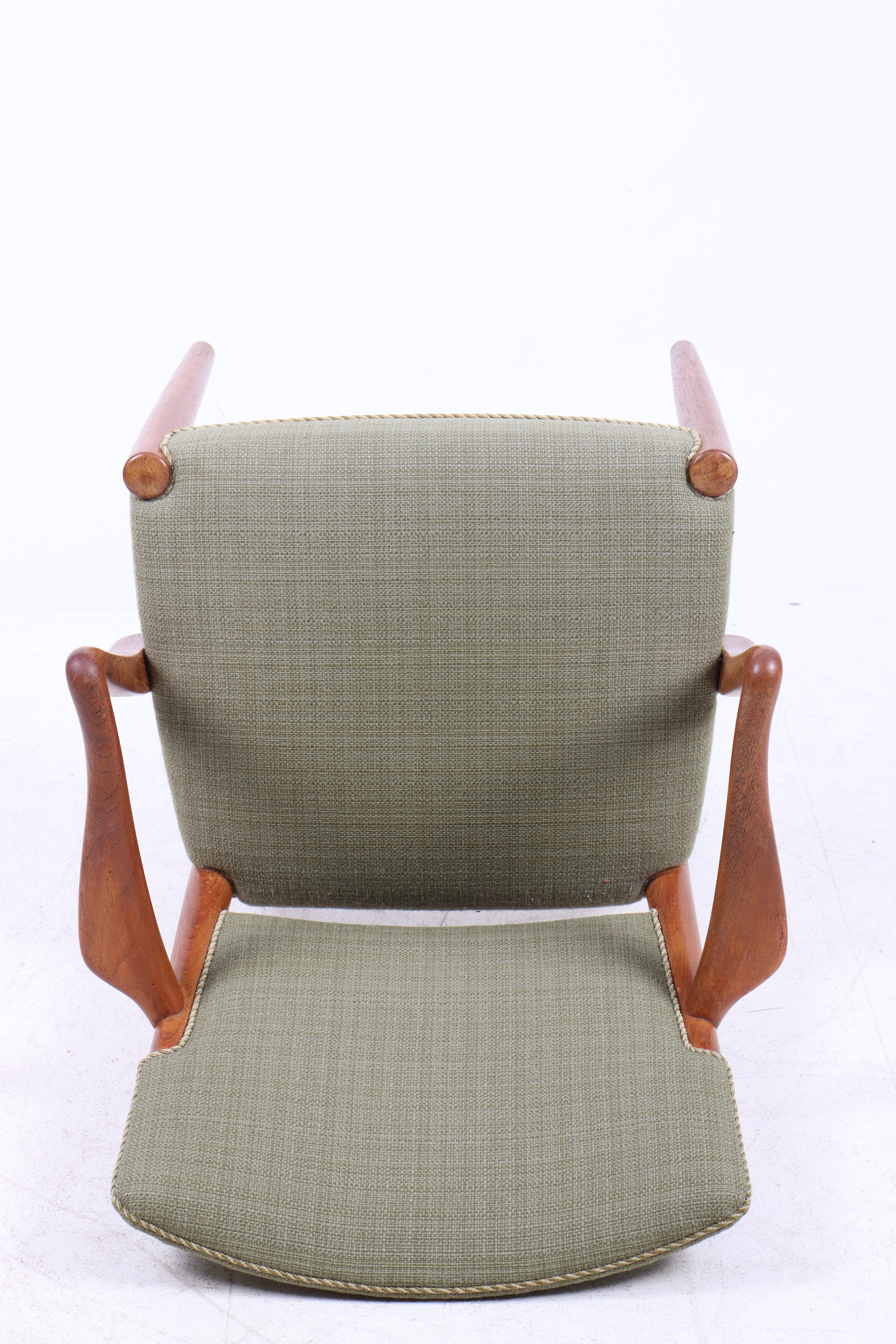 Fabric Midcentury Armchair in Teak by Hvidt & Mølgaard, 1960s For Sale