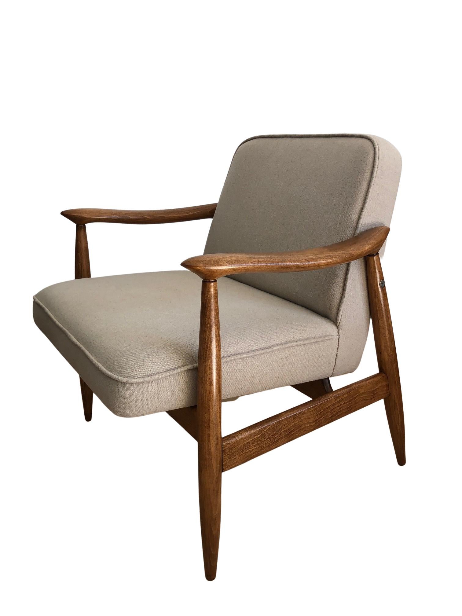 Sessel aus der Mitte des Jahrhunderts, Modell GFM-87 von Juliusz Kedziorek, 1960er Jahre im Angebot 6