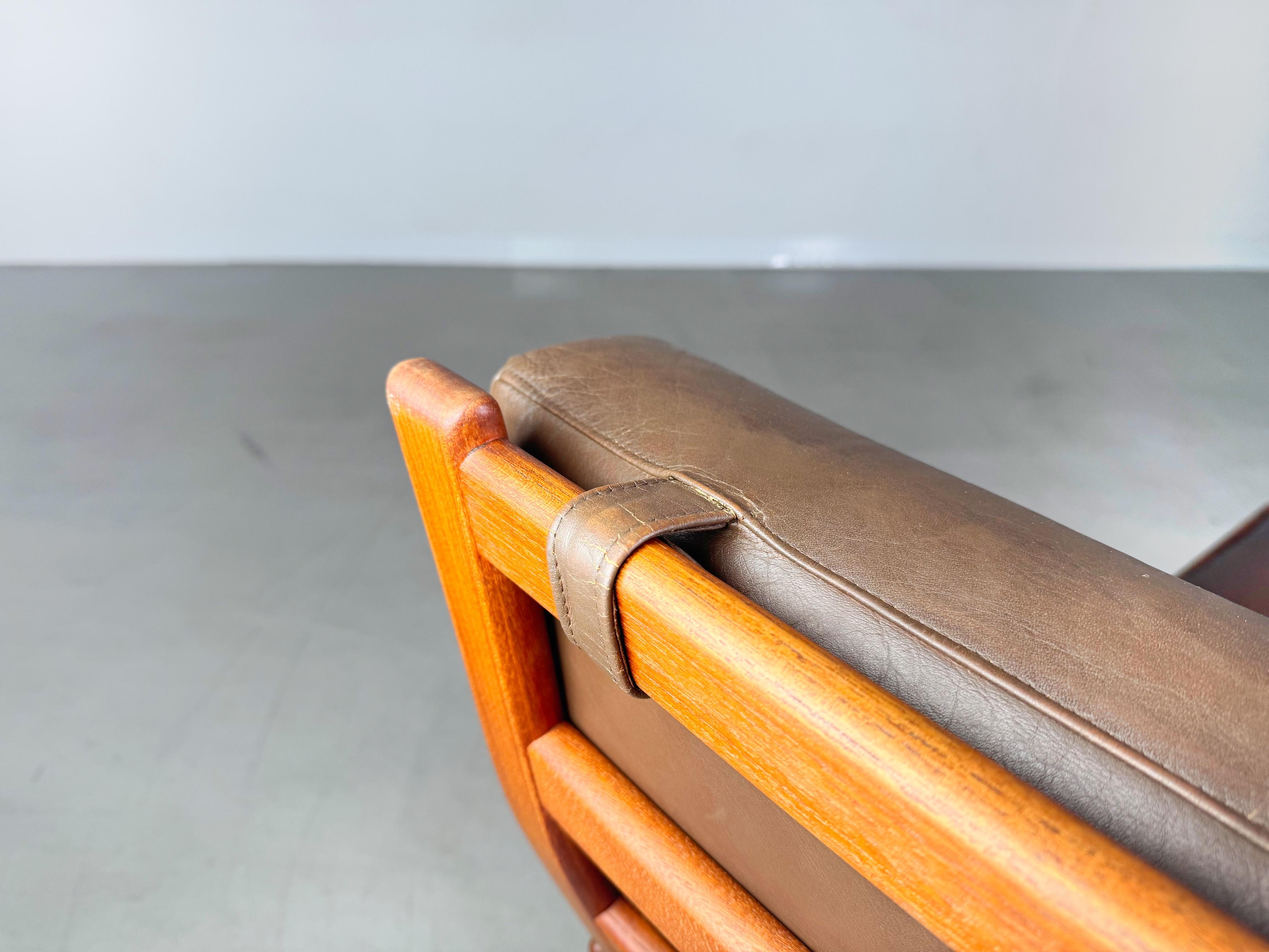 Midcentury Sessel Niels Eilersen Illum Wikkelsø Hochlehner Ottomane im Angebot 7
