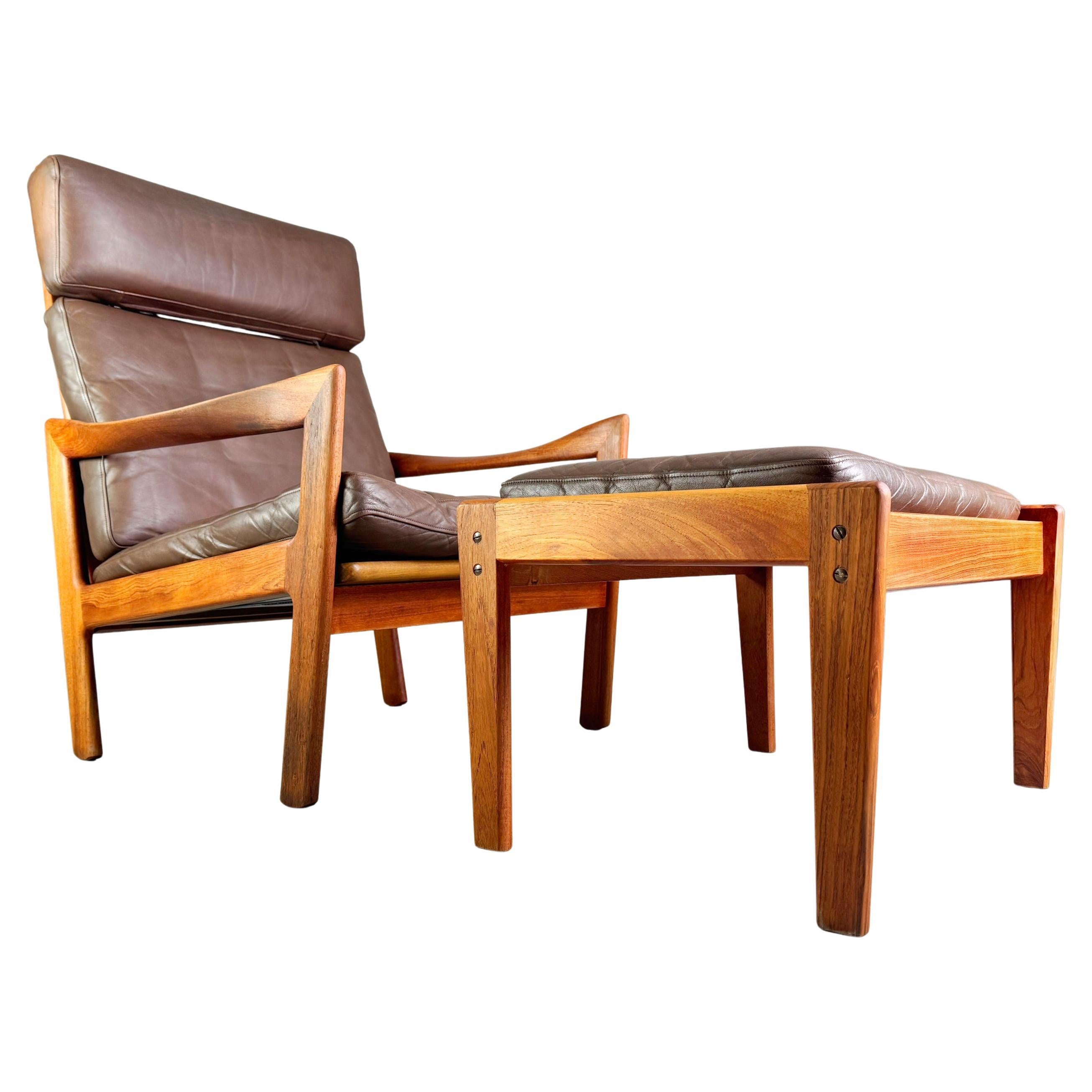 Midcentury Sessel Niels Eilersen Illum Wikkelsø Hochlehner Ottomane