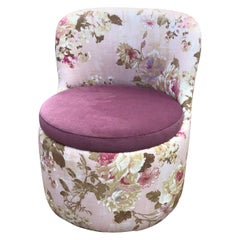 Midcentury Armchair with Floral  Pattern, 1970s