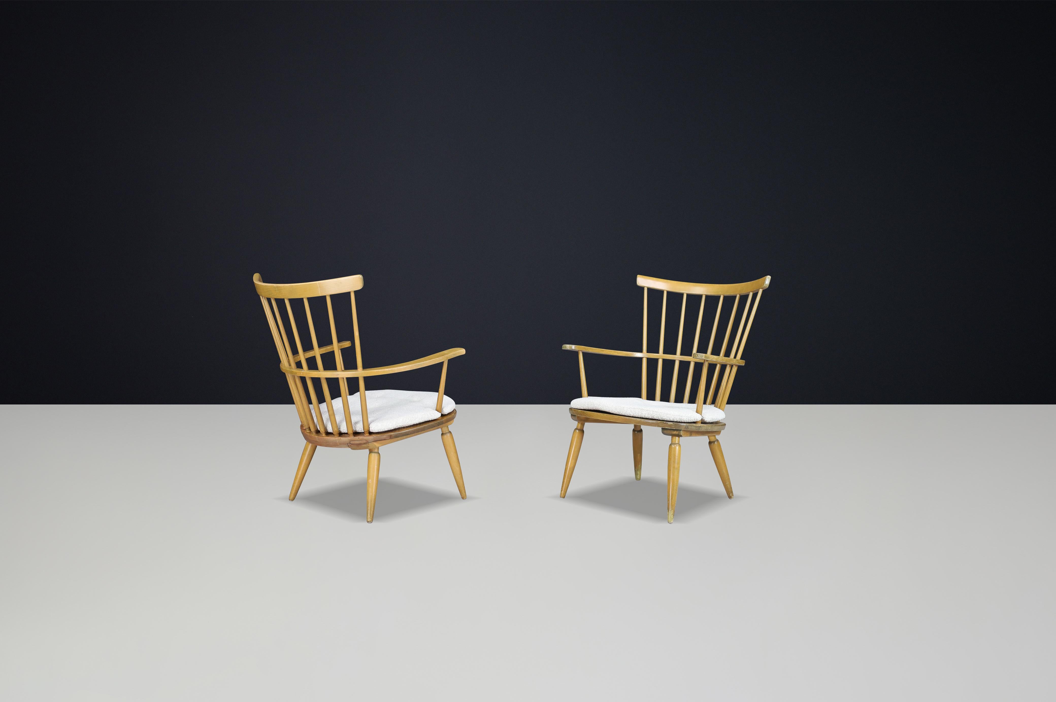 Sillón de Mitad de Siglo con Cojines New Boucle de Franz Schuster, Austria, años 50 en venta 5