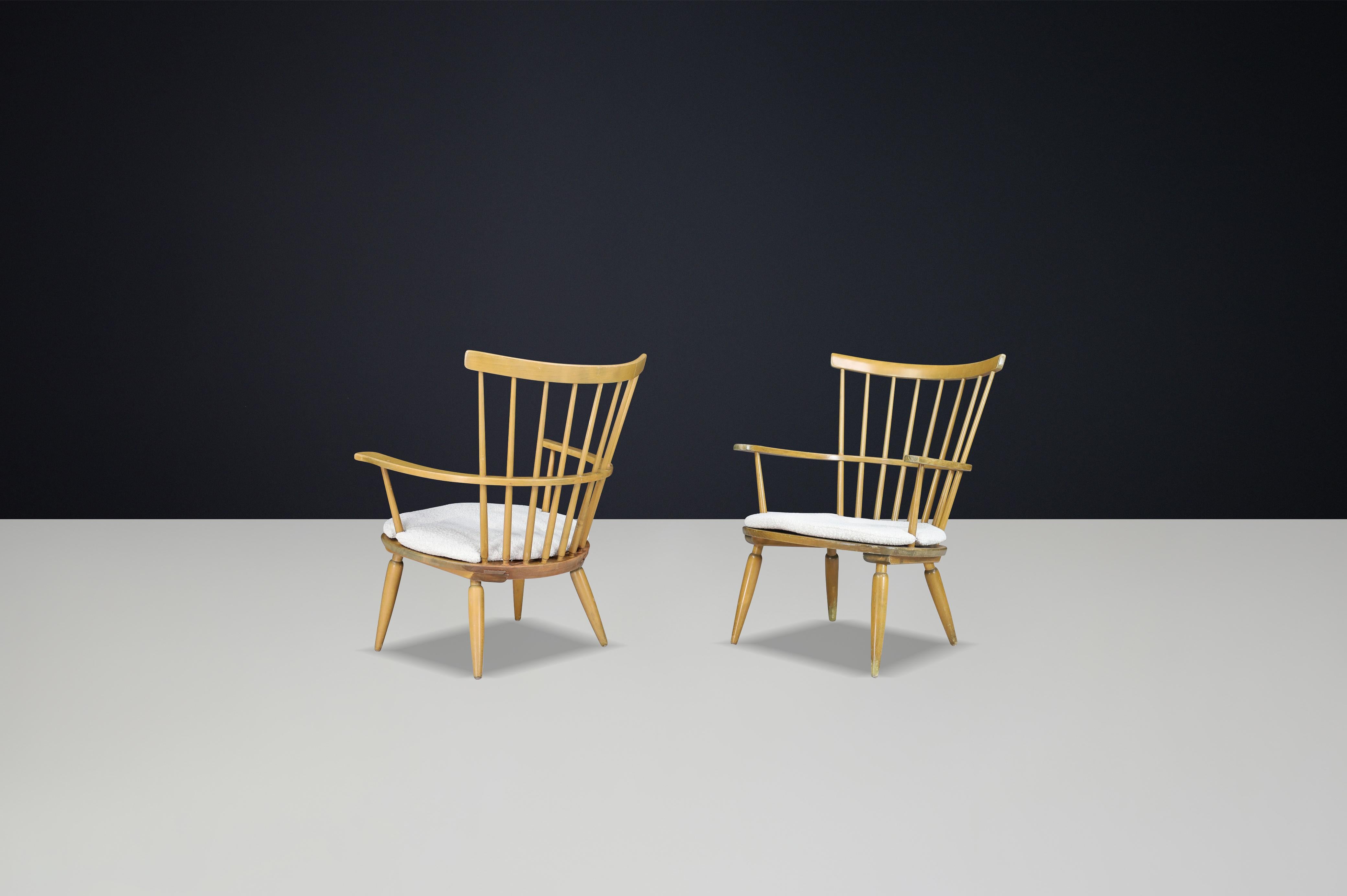 Sillón de Mitad de Siglo con Cojines New Boucle de Franz Schuster, Austria, años 50 en venta 6