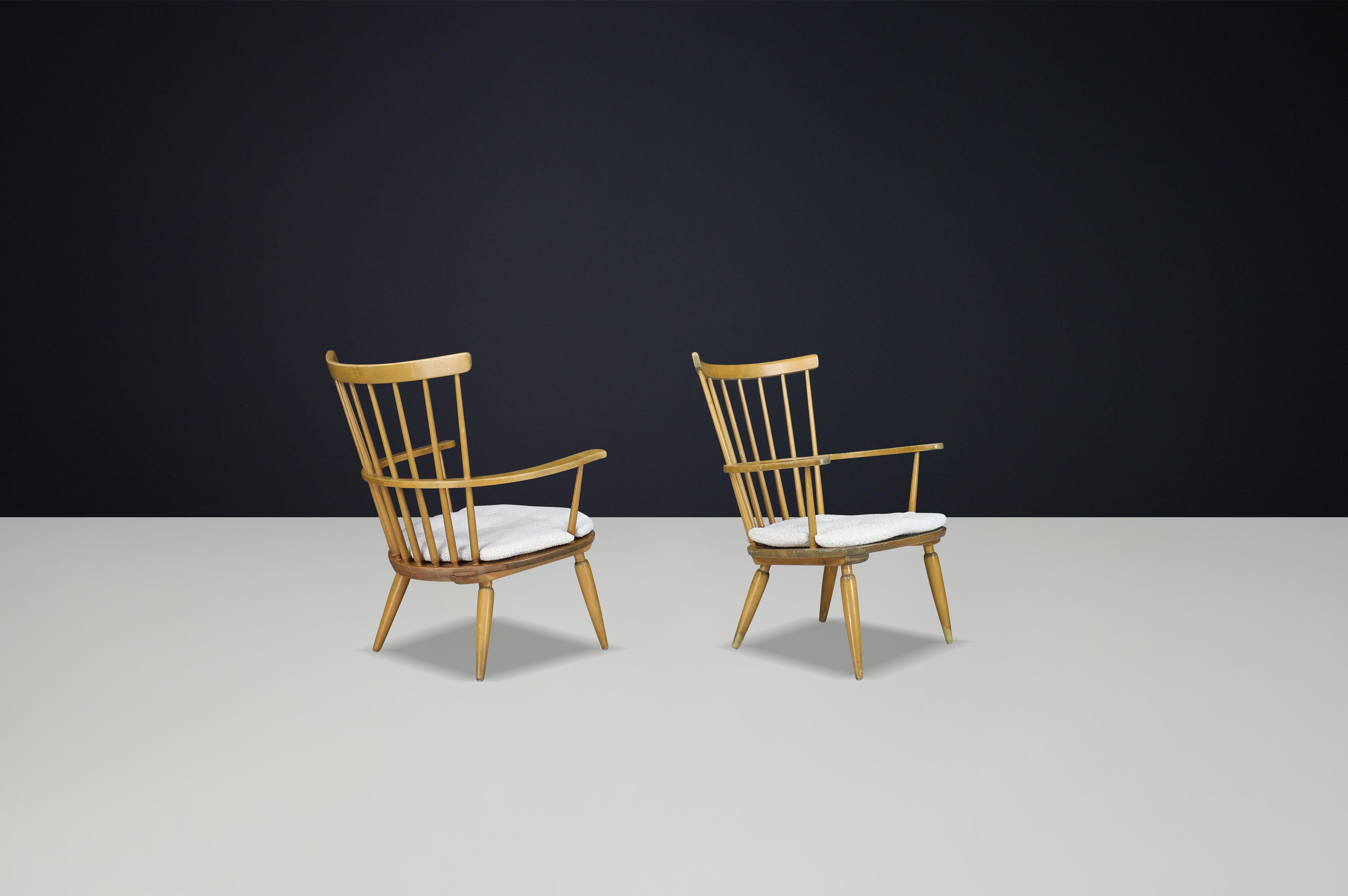 Sillón de Mitad de Siglo con Cojines New Boucle de Franz Schuster, Austria, años 50 Austríaco en venta