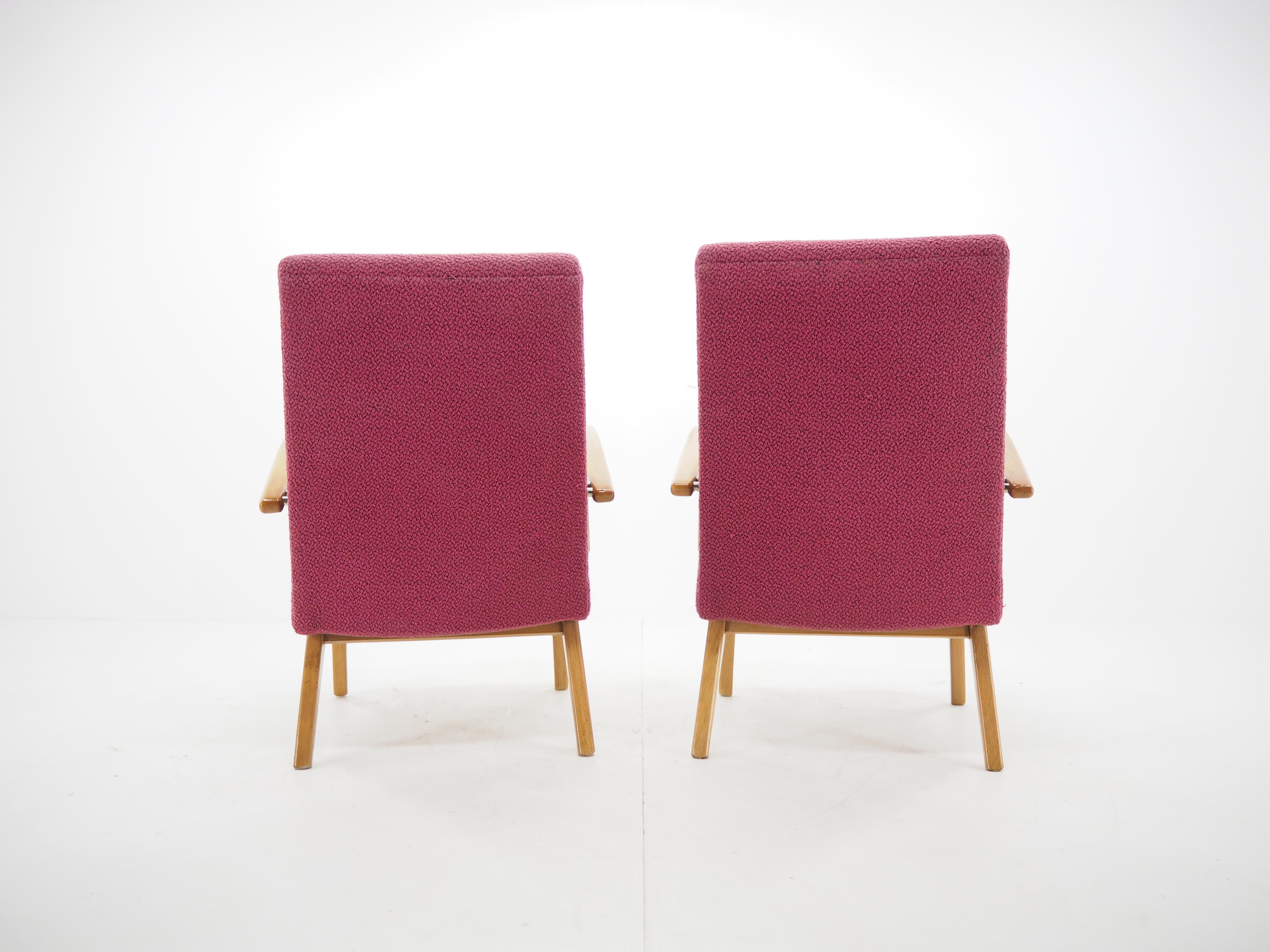Mid-20th Century Midcentury Armchairs Designed by Jindrich Halabala, Czechoslovakia, 1960s