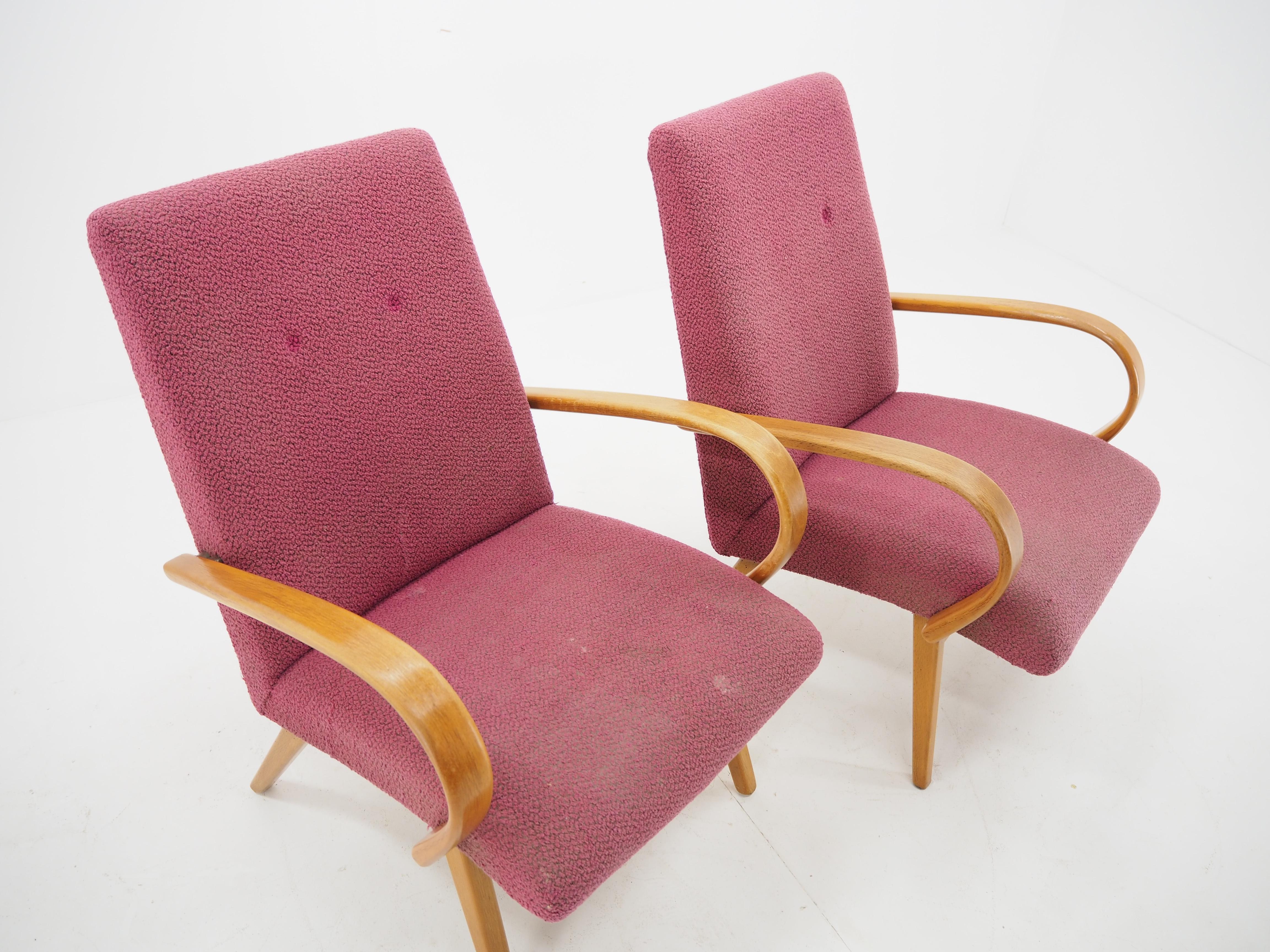 Midcentury Armchairs Designed by Jindrich Halabala, Czechoslovakia, 1960s 2