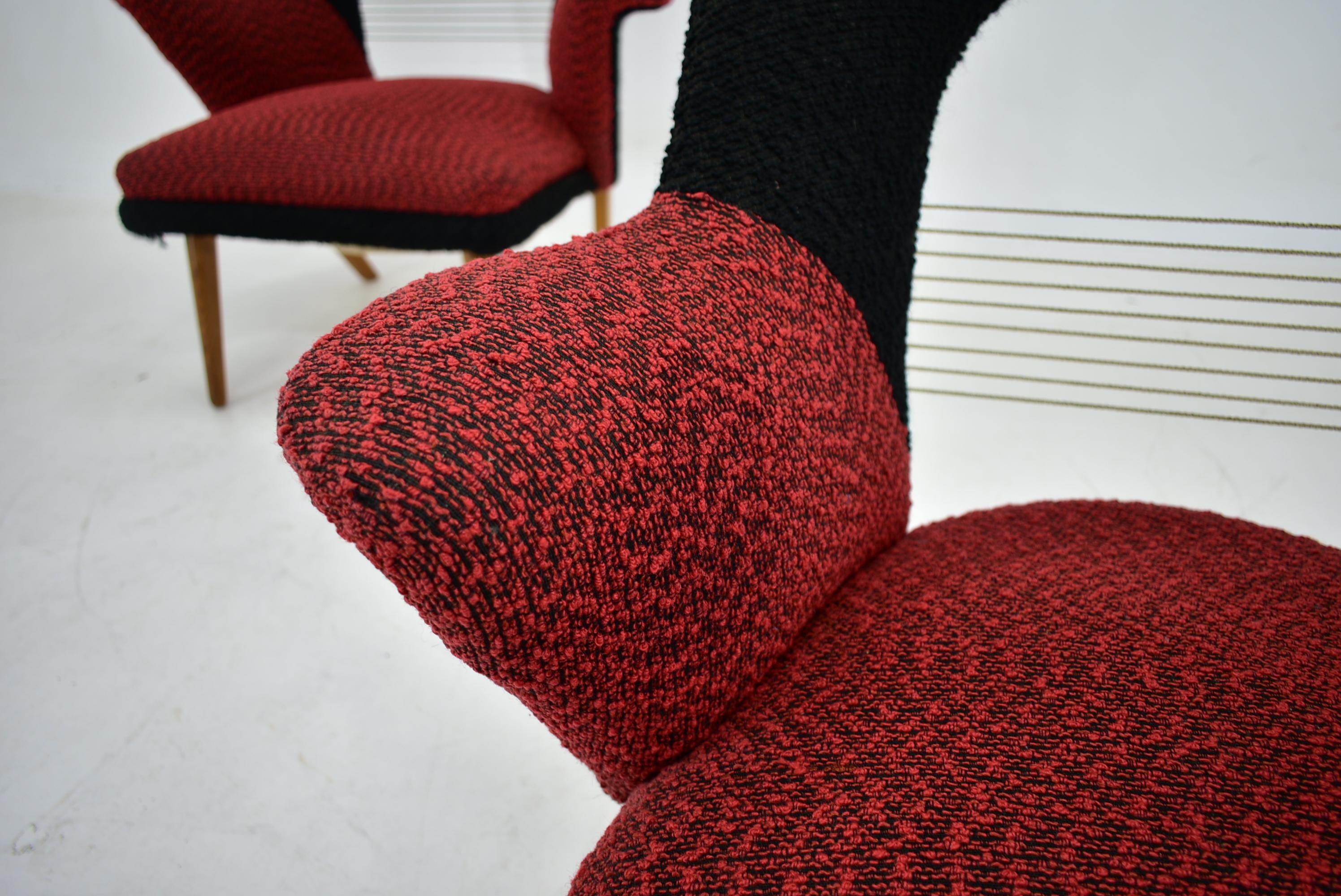Fabric Midcentury Armchairs Designed by Miroslav Navrátil, 1969s For Sale