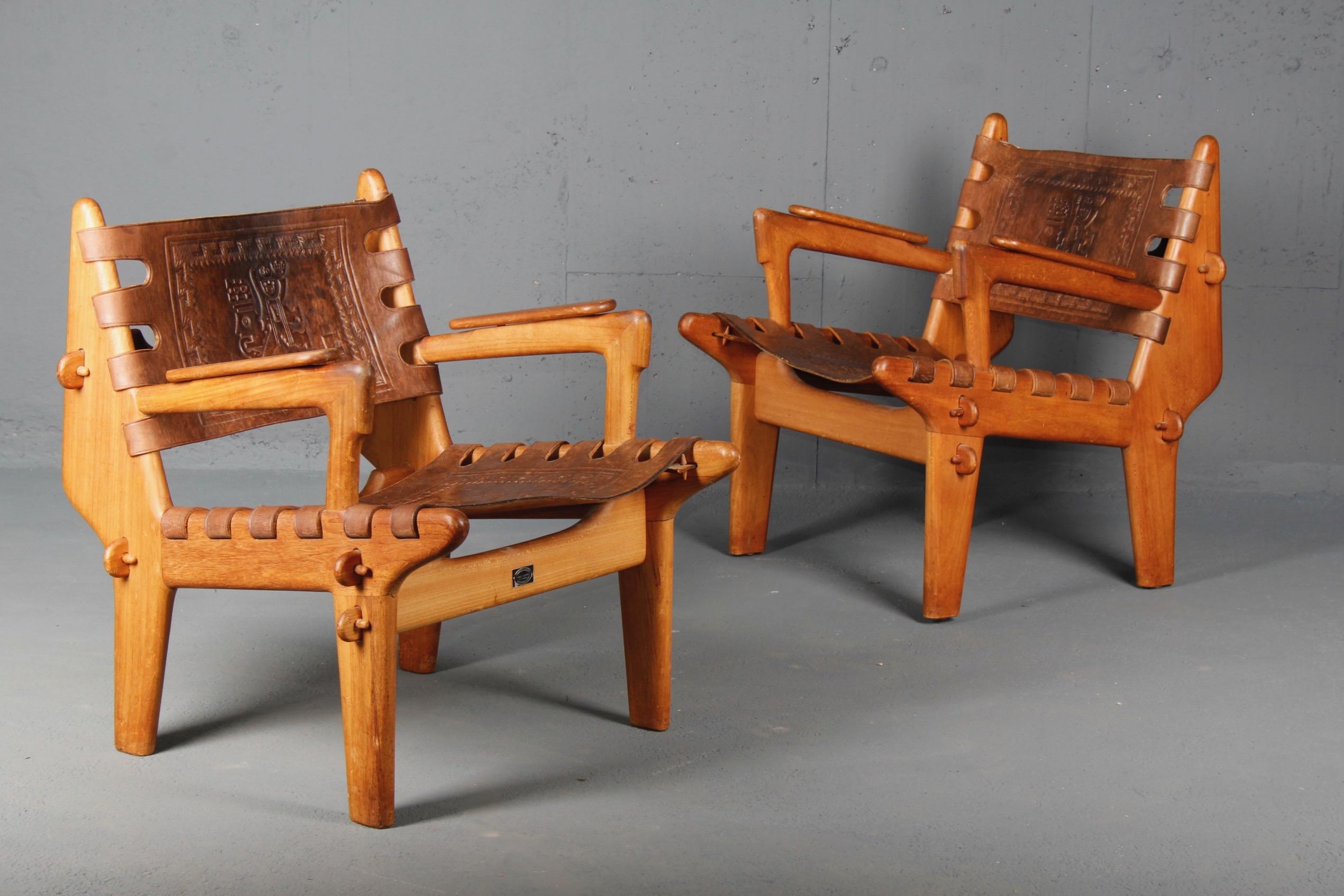 Ecuadorean Midcentury Armchairs from Ecuador by Angel Pazmino, 1960s, Set of two