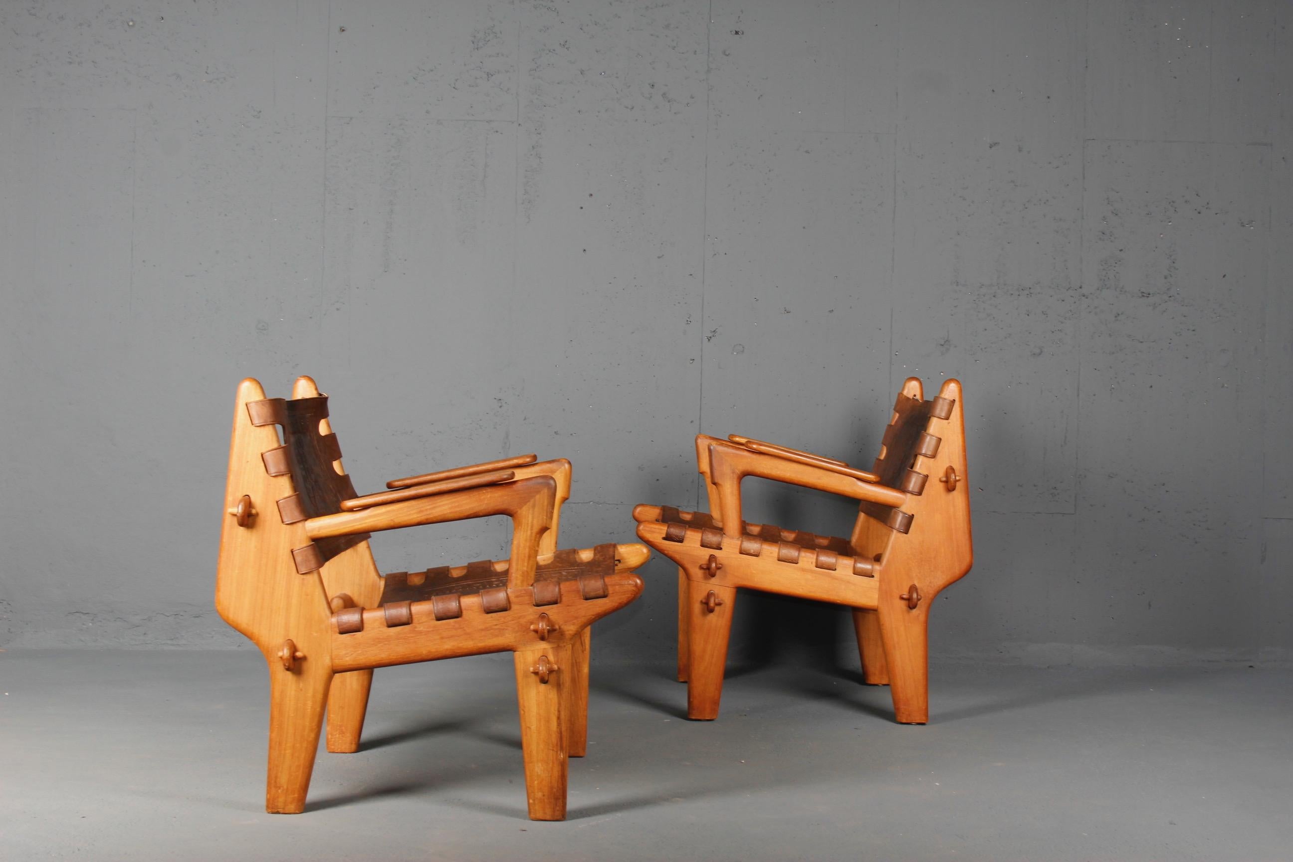 Midcentury Armchairs from Ecuador by Angel Pazmino, 1960s, Set of two 2