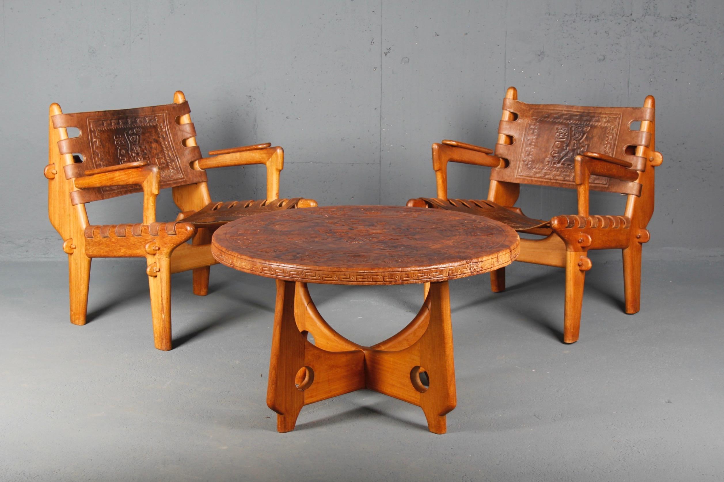 Midcentury Armchairs from Ecuador by Angel Pazmino, 1960s, Set of two 3