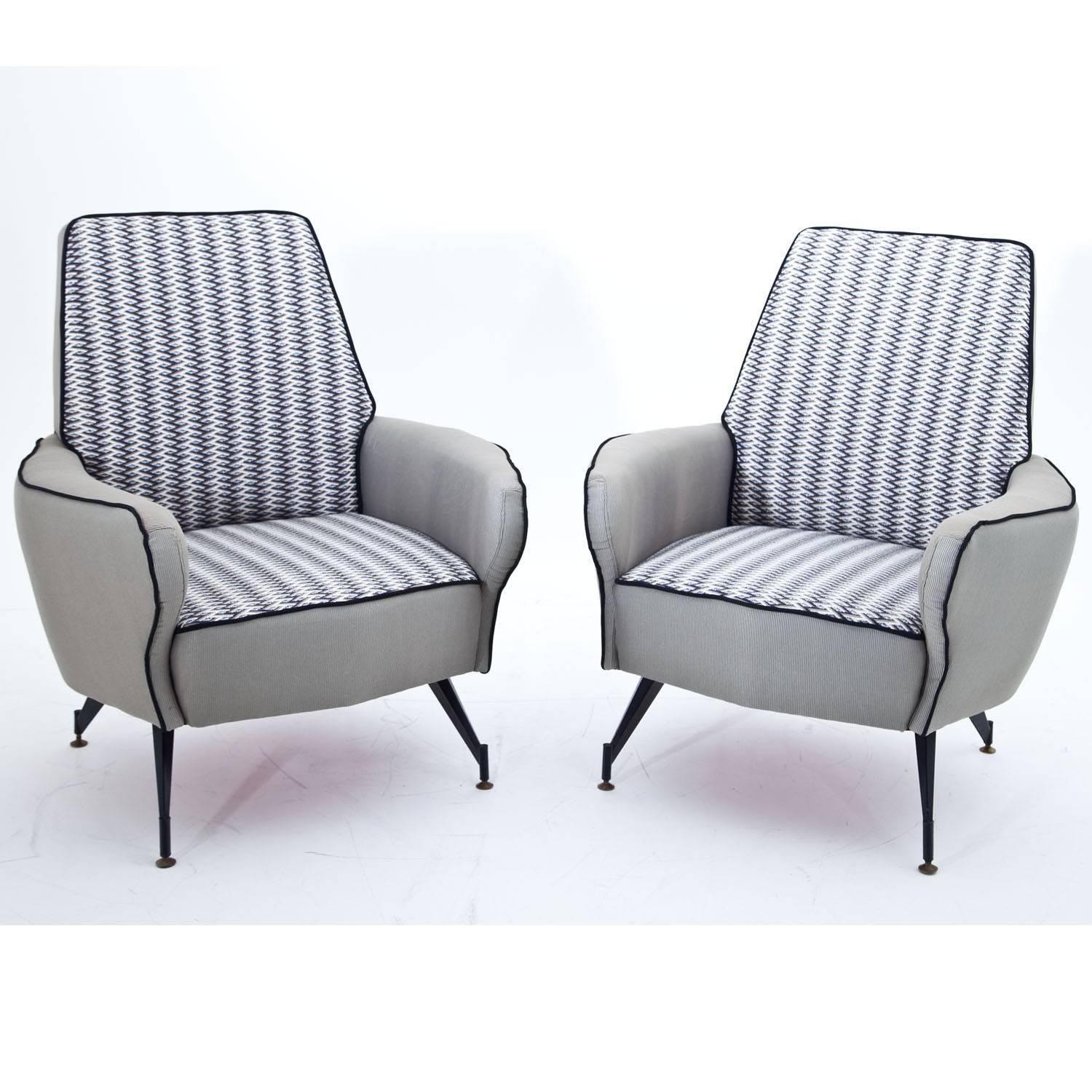 Brass Midcentury Armchairs, Italy For Sale