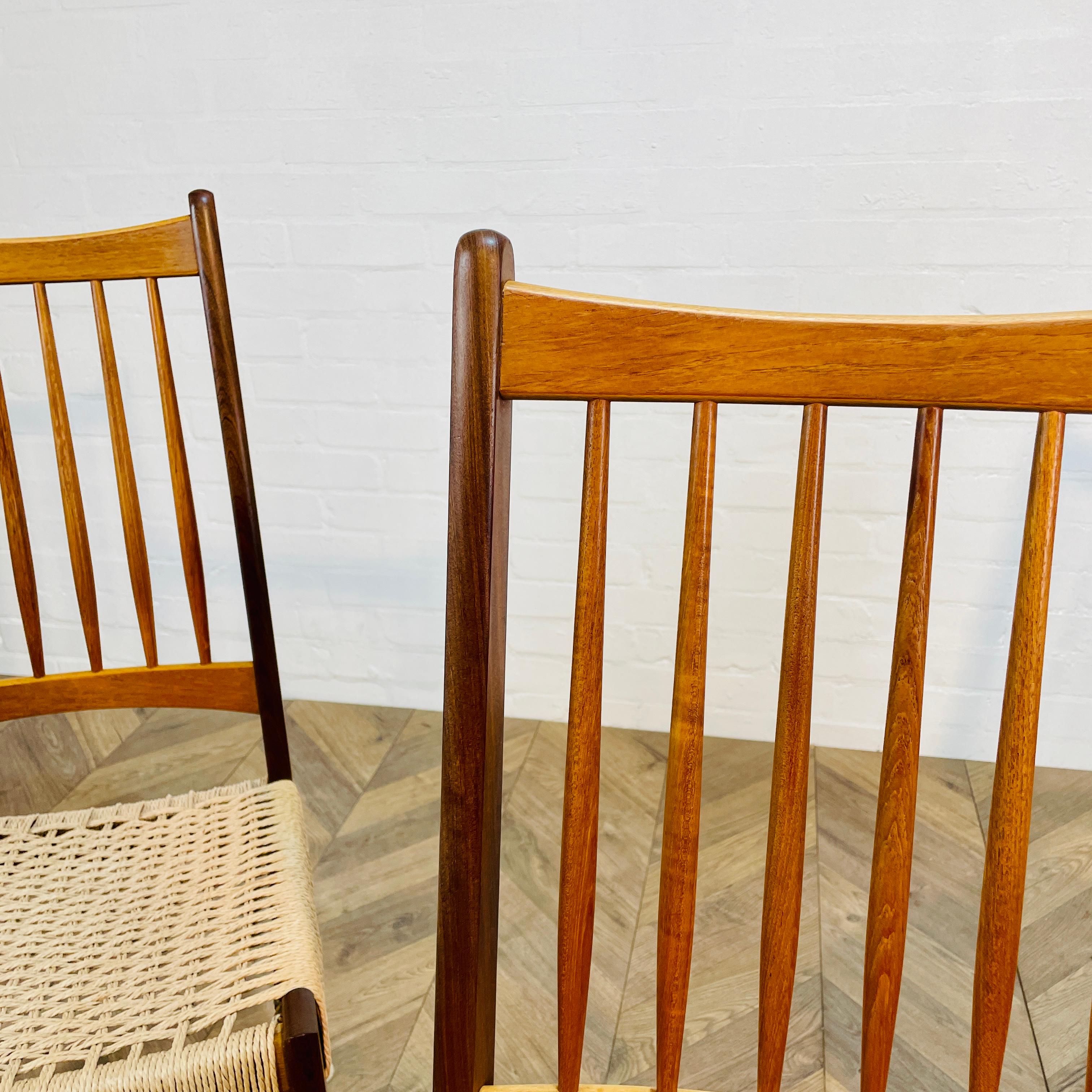 Mid-Century Modern Midcentury Arne Hovmand Olsen for Mogens Kold Danish Dining Chairs, Set of 3 For Sale