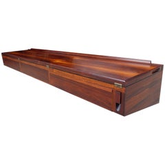 Midcentury Arne Hovmand-Olsen Wall Mounted Flip Top Table in Rosewood