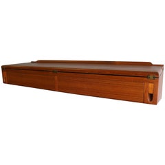 Midcentury Arne Hovmand-Olsen Wall Mounted Flip Top Table in Teak