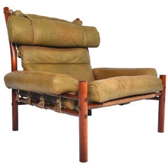 Midcentury Arne Norell Inca High Back Lounge