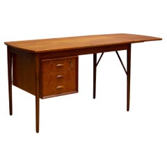 Midcentury Arne Vodder Drop Leaf Teak ausziehbarer Schreibtisch, um 1960