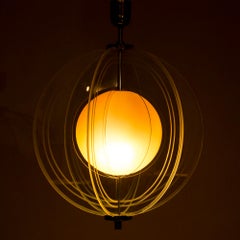 Deckenleuchte „Arsenal“ aus der Mitte des Jahrhunderts, Vicke Lindstrand, Orrefors, Schweden, 1937