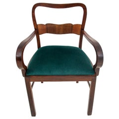 Vintage Midcentury Art Deco Armchair, Poland, 1950s, After Renovation