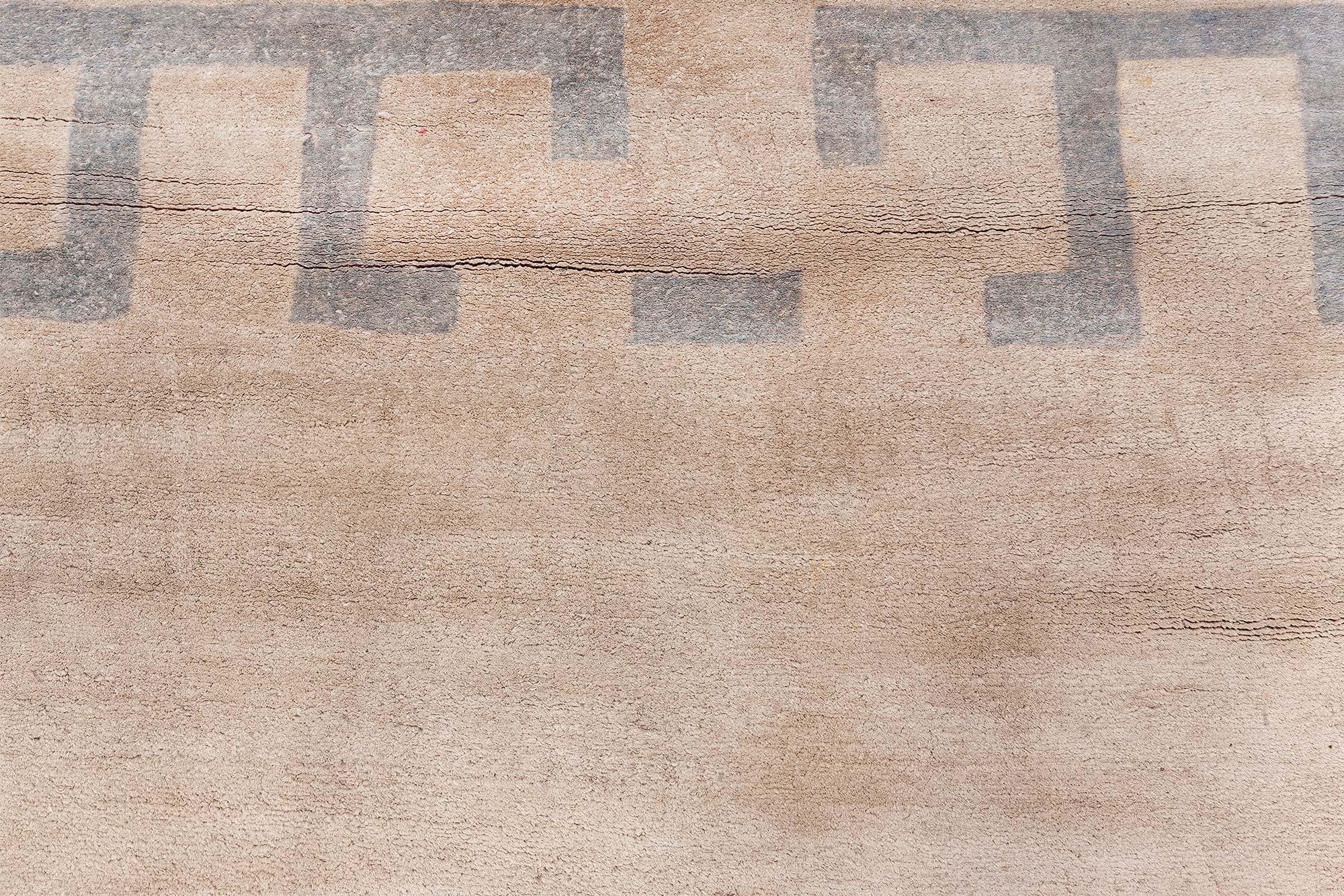 Doris Leslie Blau Midcentury Art Deco Chinese Handwoven Wool Rug For Sale 7
