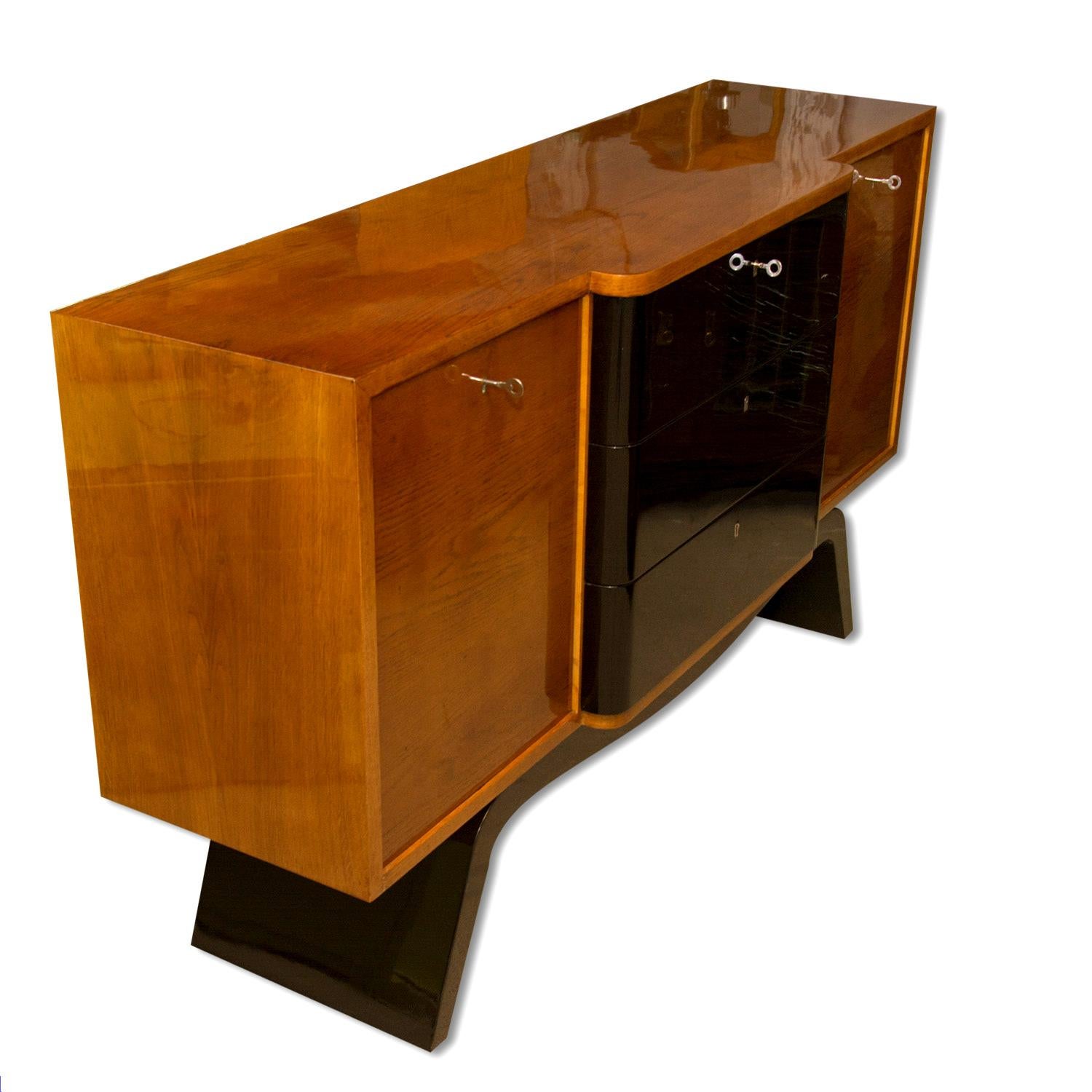Midcentury ART DECO Sideboard, Chest of Drawers, Bohemia, 1940´s 4