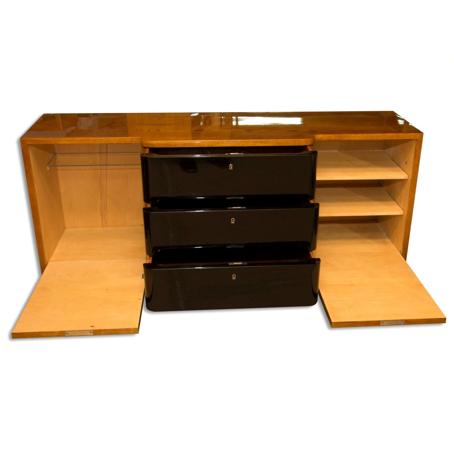 Czech Midcentury ART DECO Sideboard, Chest of Drawers, Bohemia, 1940´s